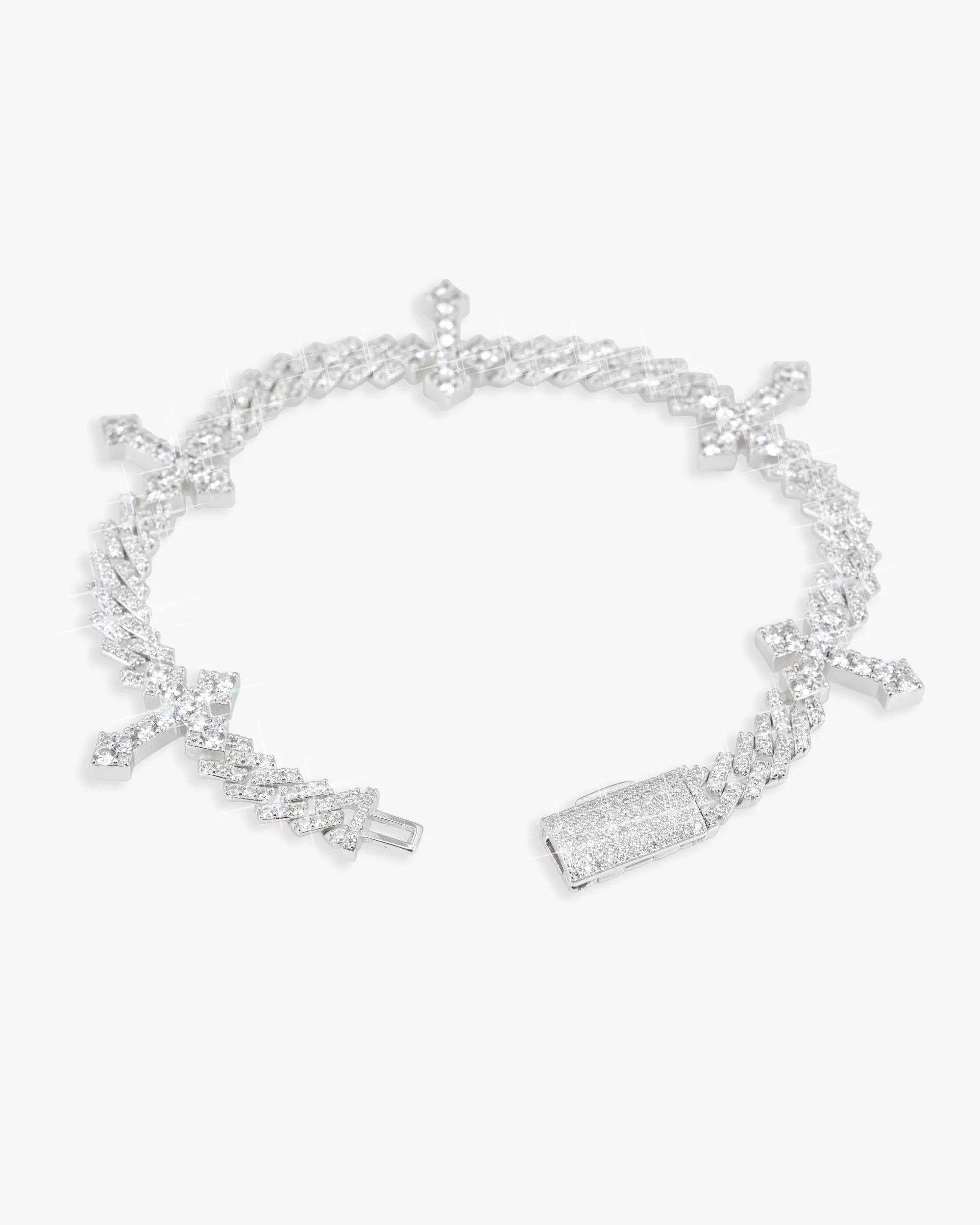 6MM VVS Cross Cuban Link Bracelet 14K Gold - Image 3
