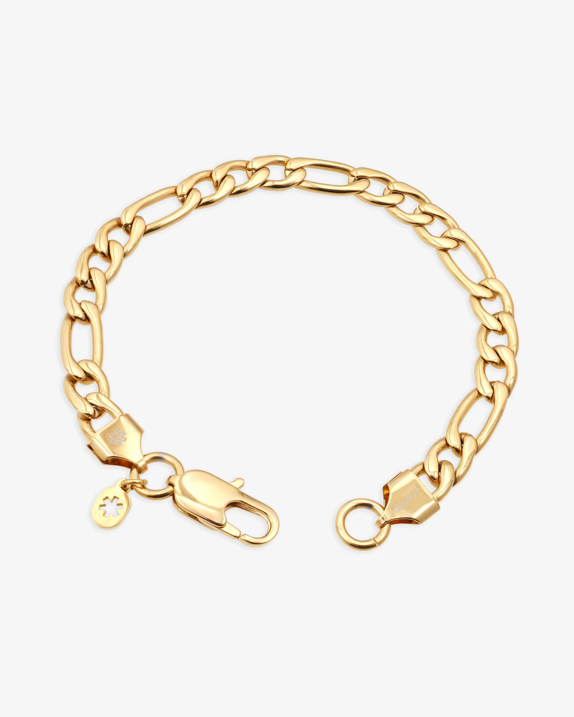 7MM Figaro Bracelet 14K Gold - Image 3