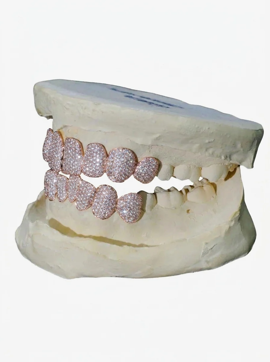 8 on 8 VVS Moissanite Diamond Grillz - Image 8