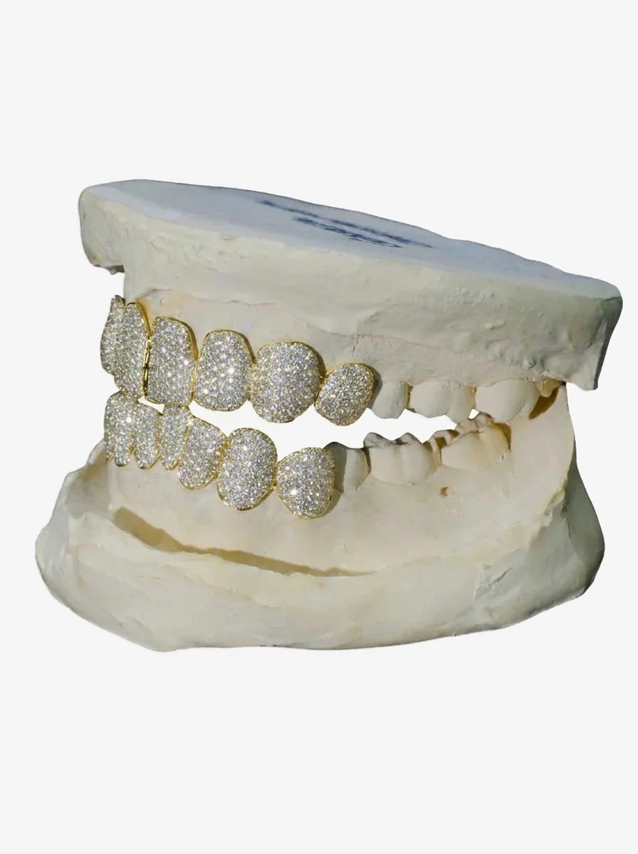 8 on 8 VVS Moissanite Diamond Grillz - Image 9