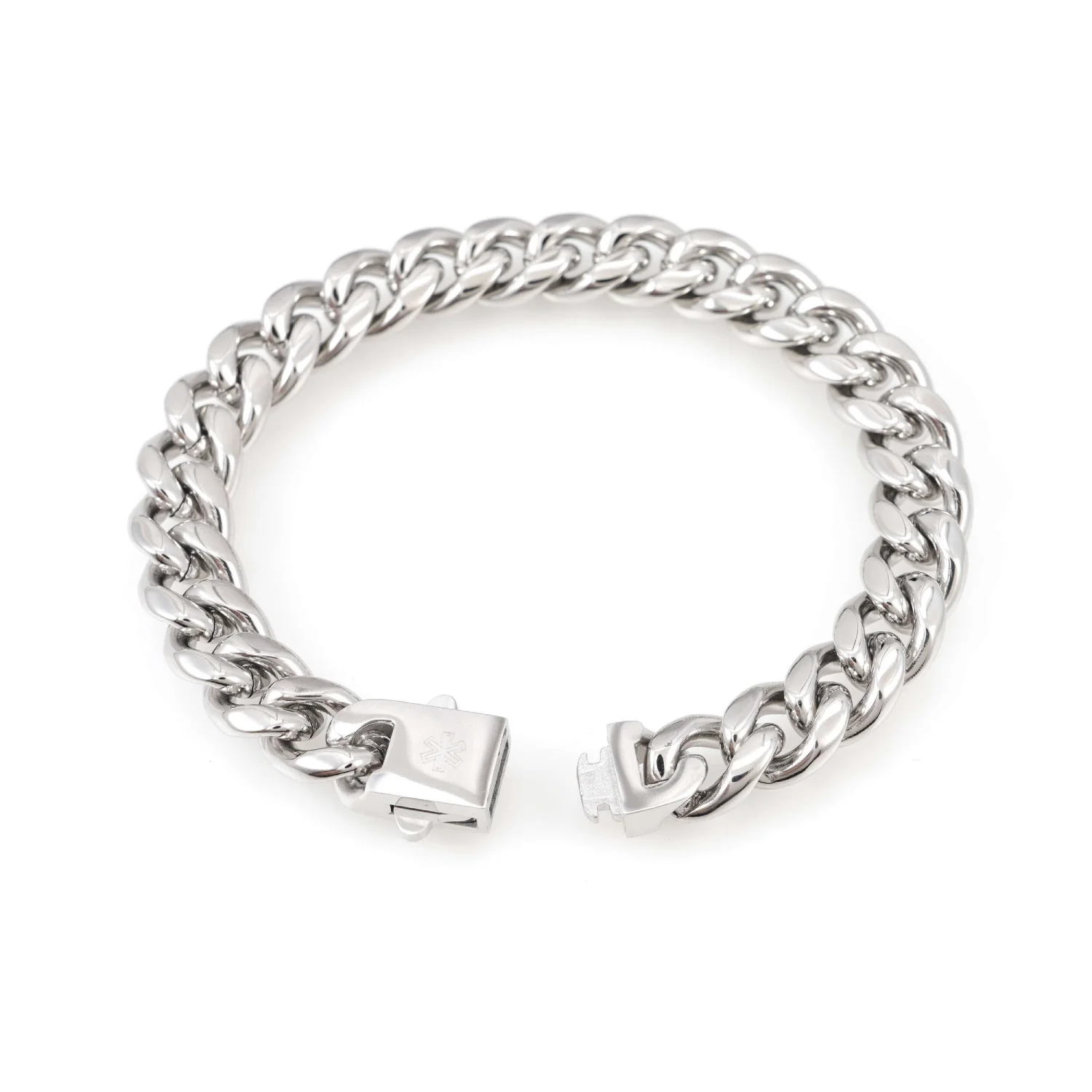 8MM Cuban Link Bracelet Silver - Image 3