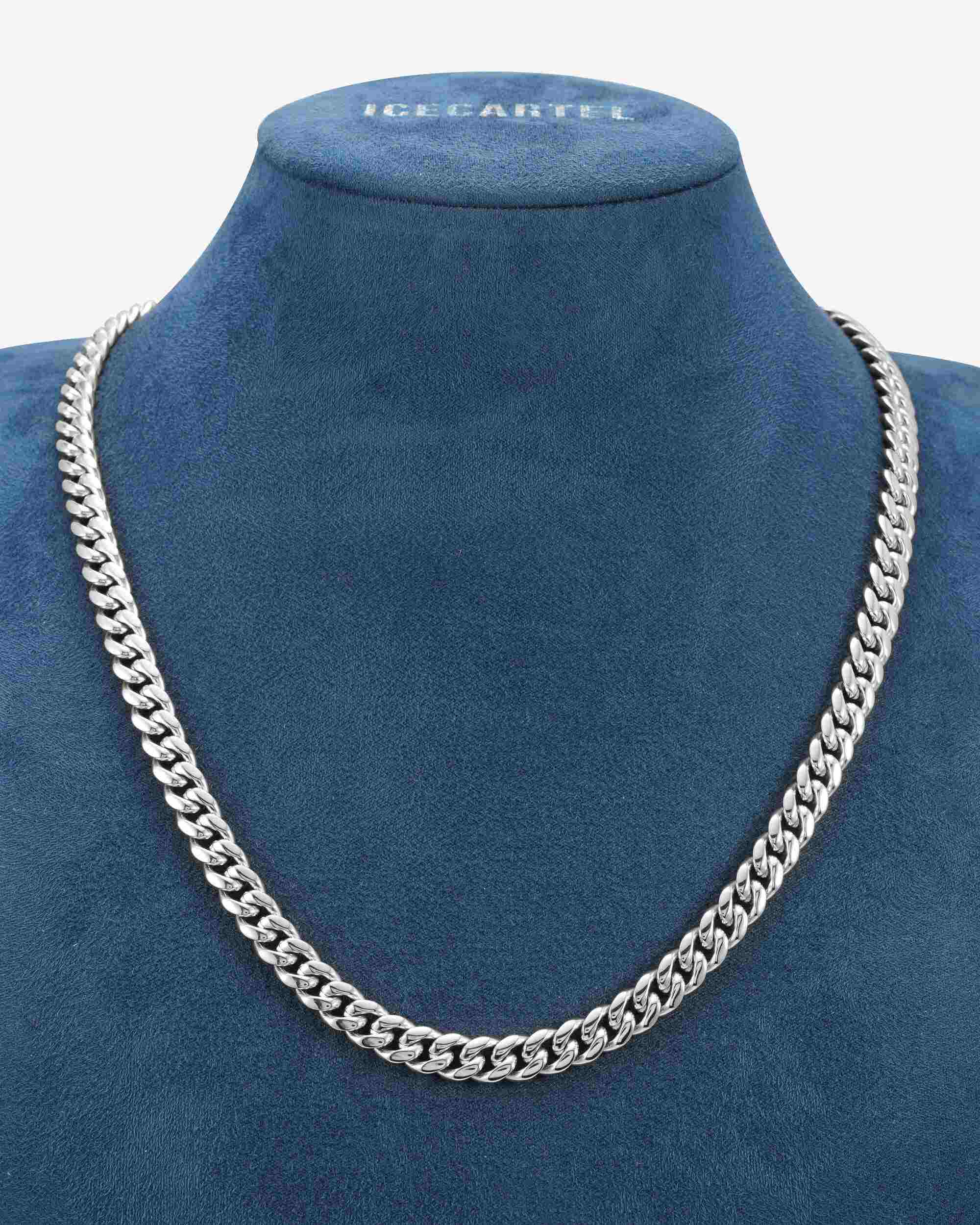 8MM Cuban Link Chain Silver - Image 3