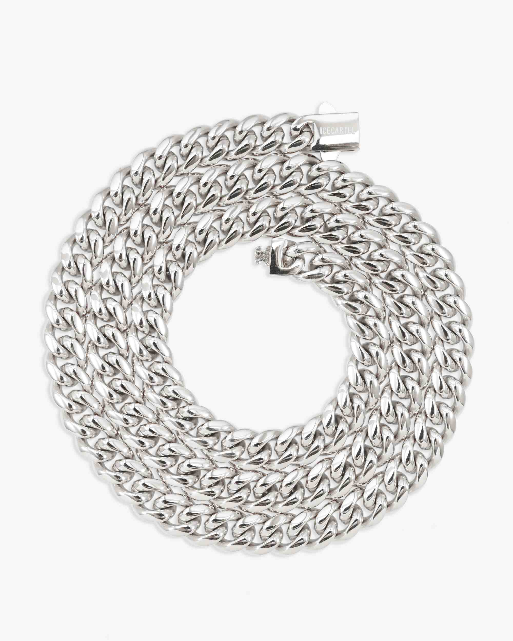 8MM Cuban Link Chain Silver - Image 6