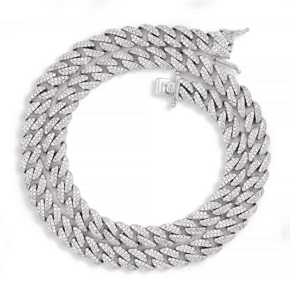 9MM Diamond Cuban Link Chain 14K Solid Gold - Image 3