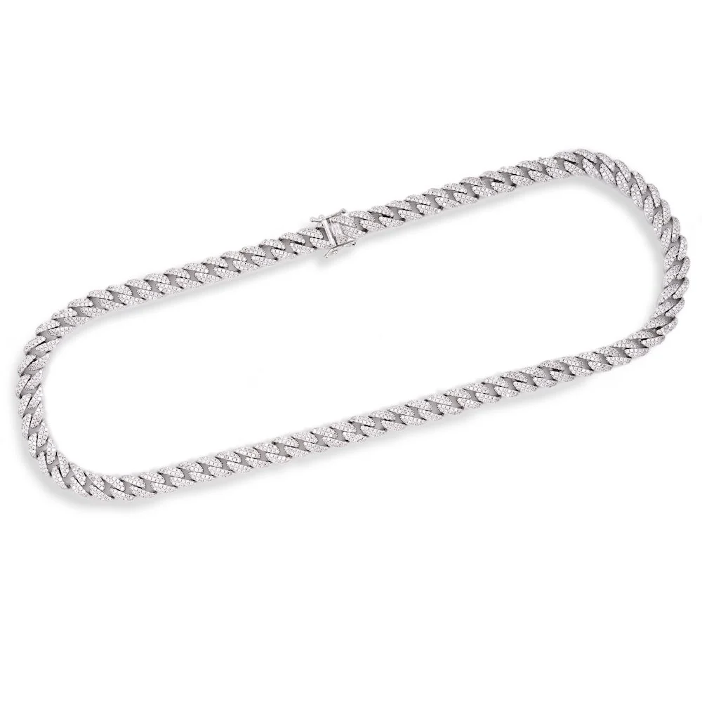 9MM Diamond Cuban Link Chain 14K Solid Gold - Image 4