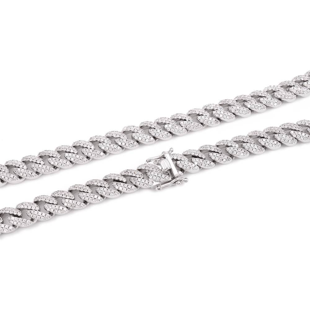 9MM Diamond Cuban Link Chain 14K Solid Gold - Image 5