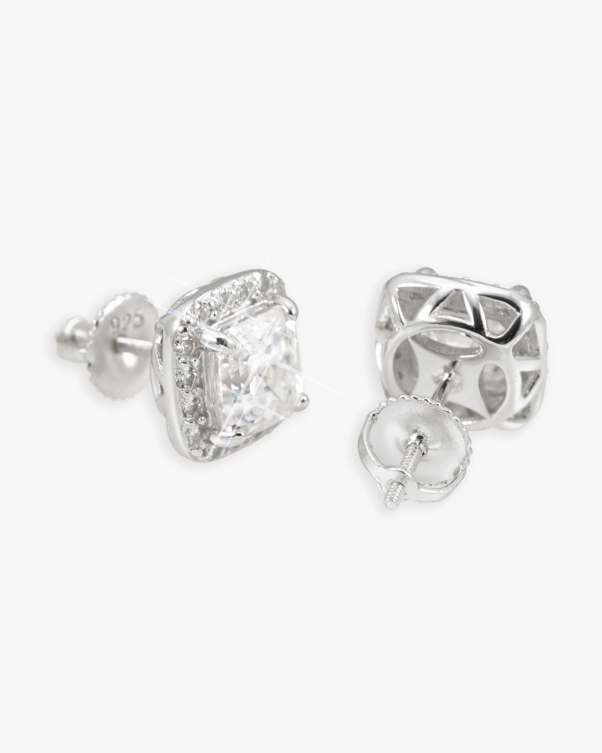 9MM Moissanite Halo Stud Earrings 14K Gold - Image 5