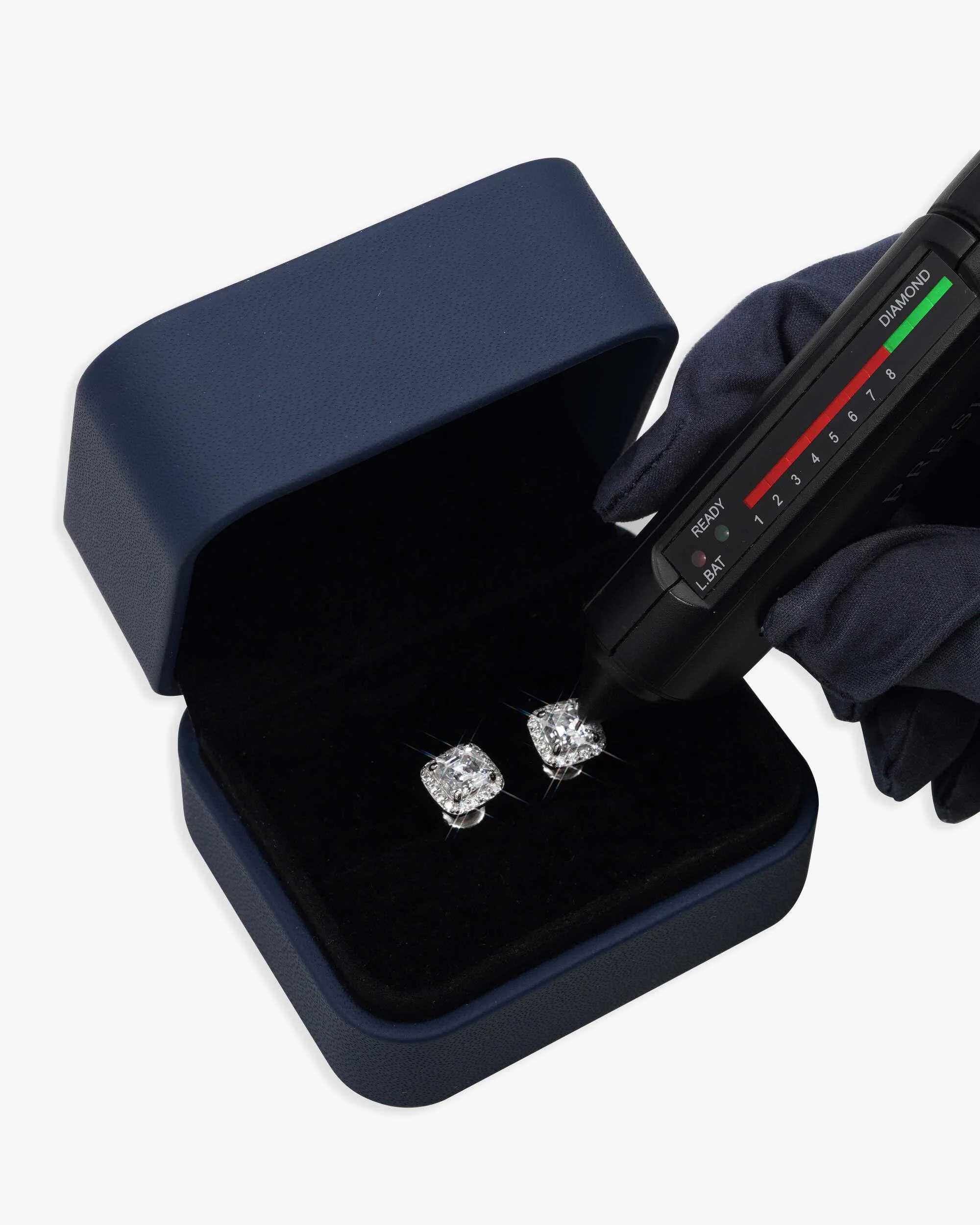 9MM Moissanite Halo Stud Earrings 14K Gold - Image 6