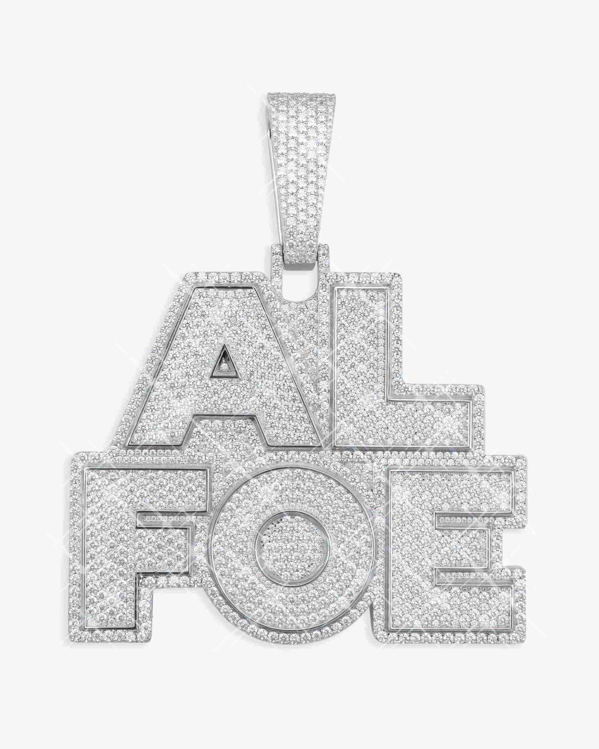 "AL FOE" Moissanite Custom Name Pendant 14K Gold