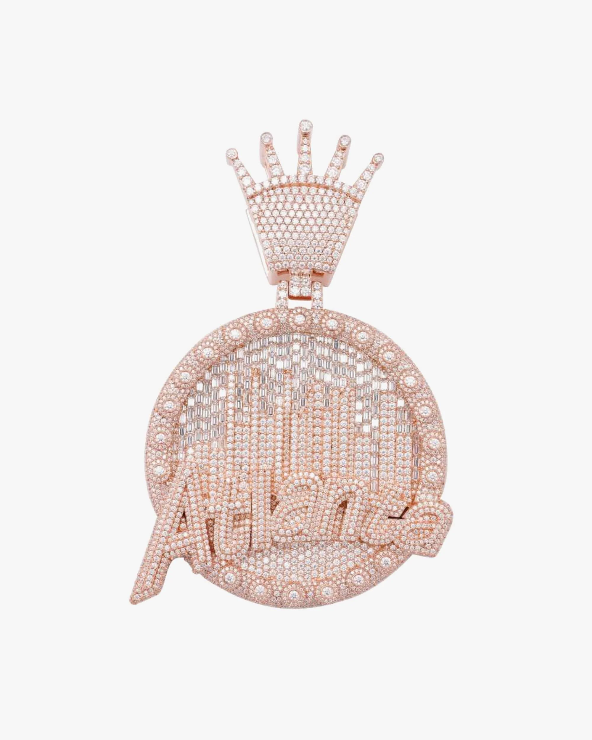 "Atlanta" Custom Circle Pendant 14K Gold
