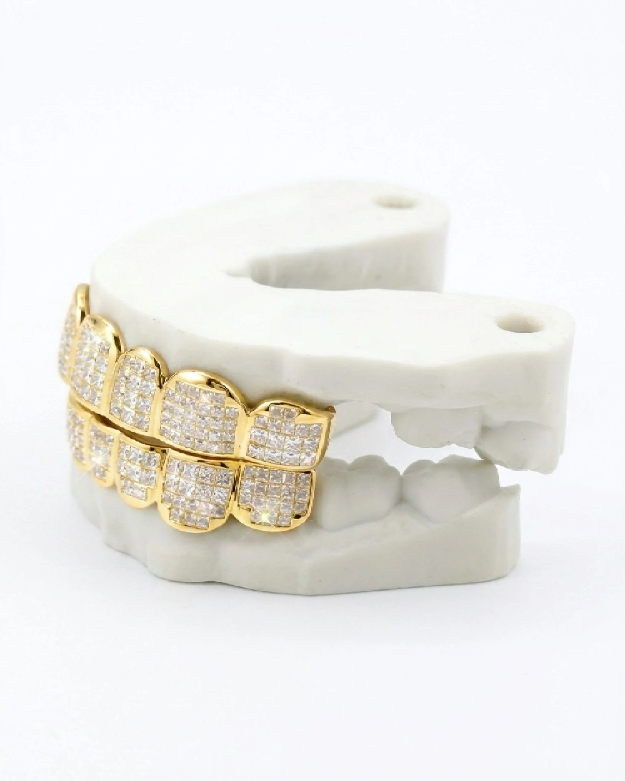 8 on 8 VVS Baguette Moissanite Diamond Grillz - Image 5