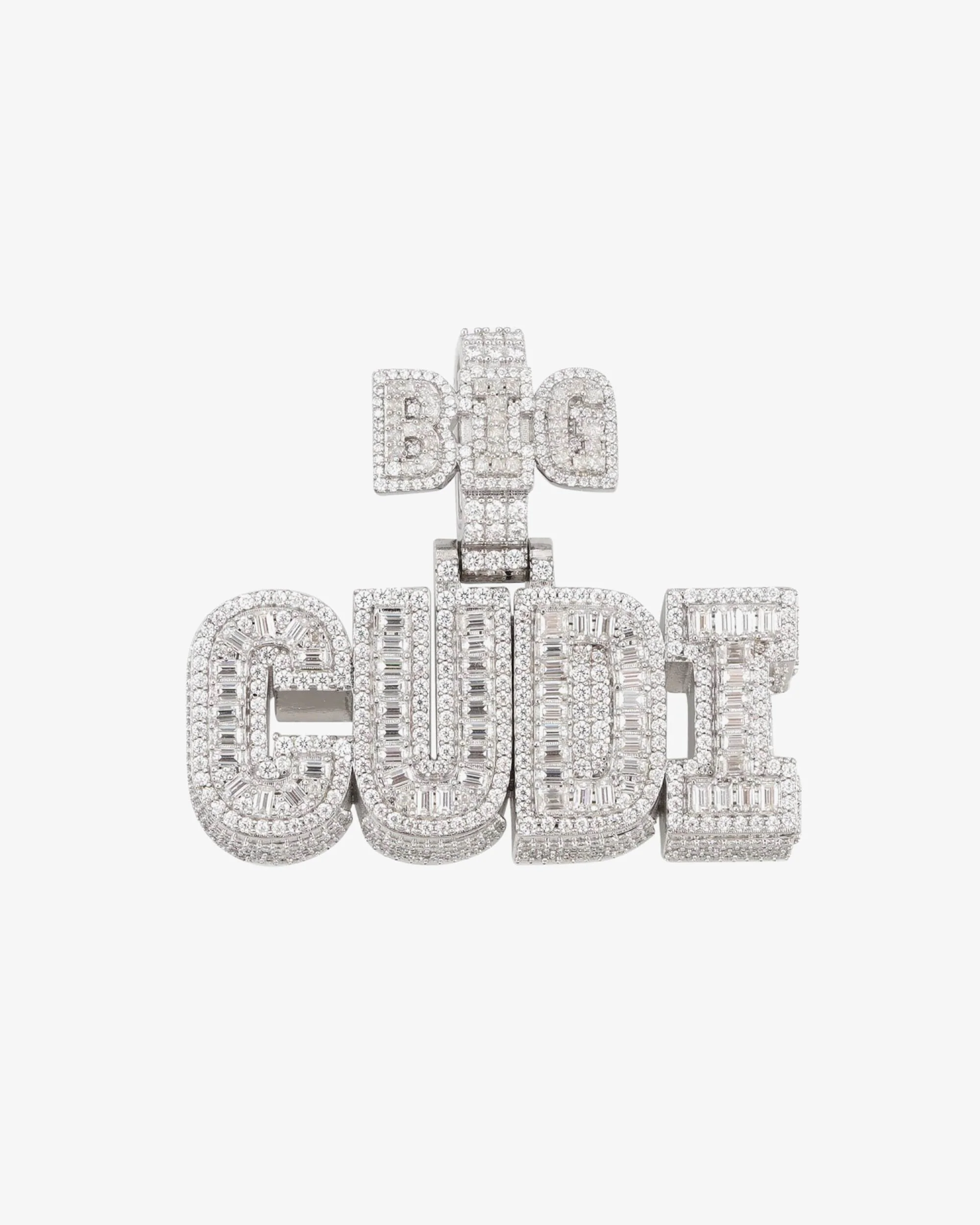 "BIG CUDI" Custom Moissanite Name Pendant 14K Gold