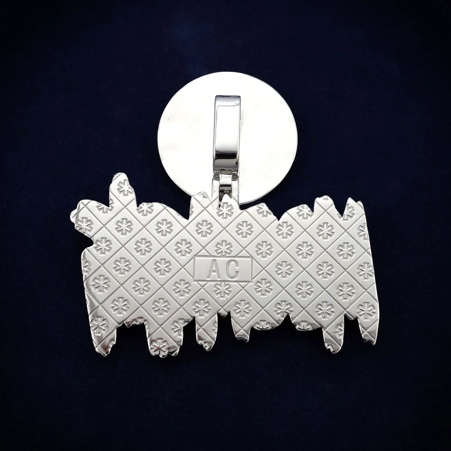 "BIG MOOMGNG" Custom Moissanite Name Pendant 14K Gold - Image 3
