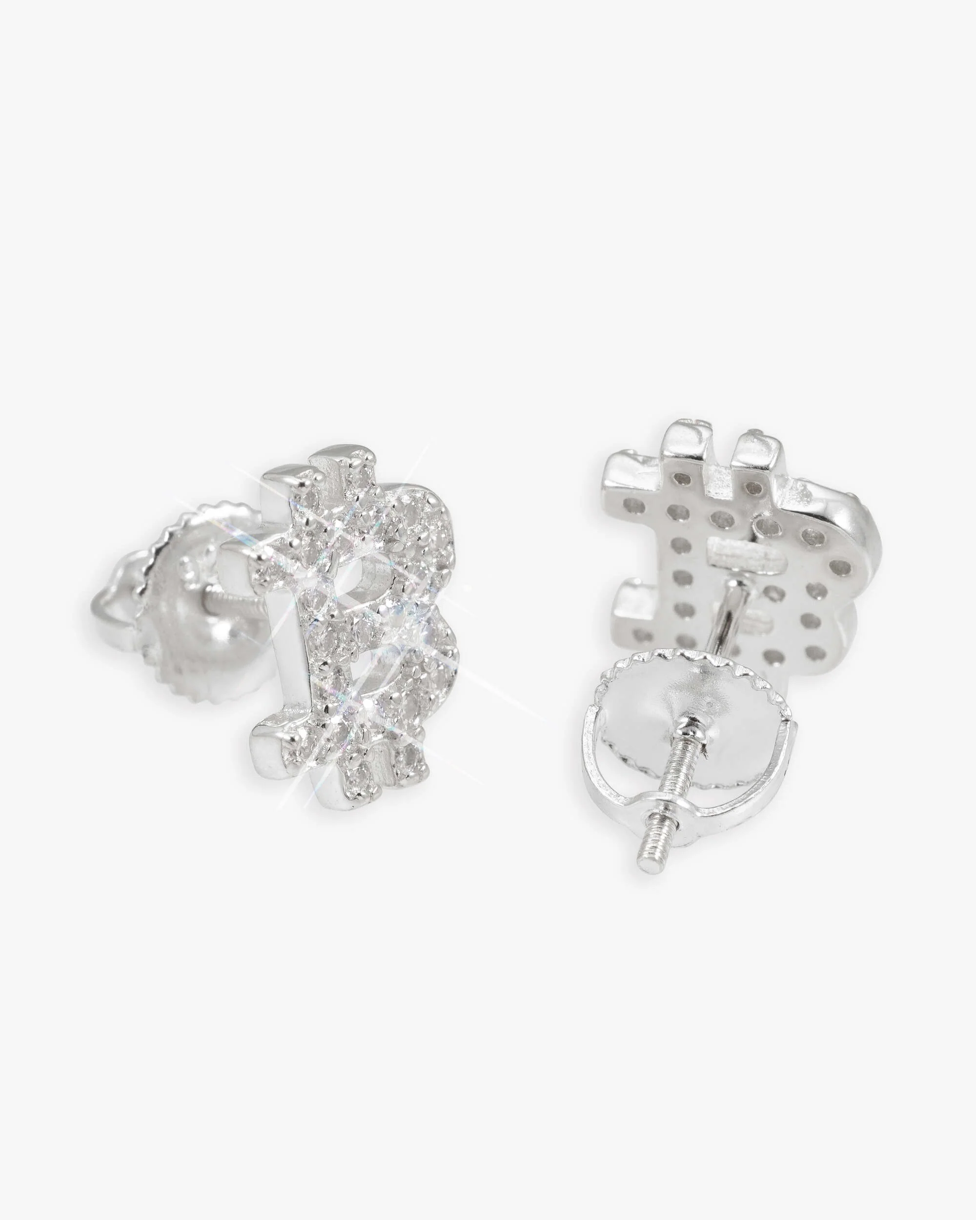 Bitcoin Moissanite Earrings 14K Gold - Image 3
