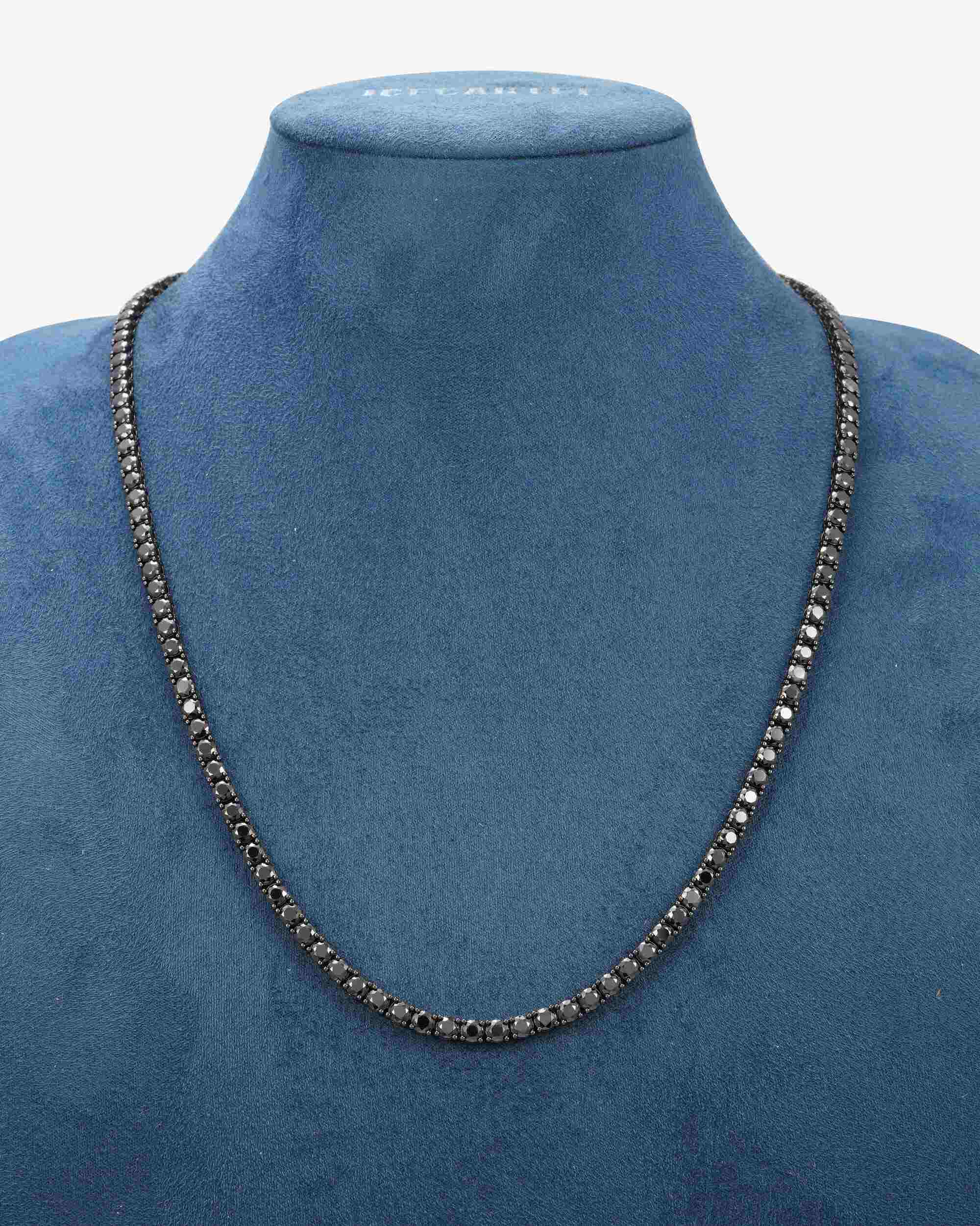 Black Moissanite Tennis Chain 14K Black Gold (ALL SIZES) - Image 14