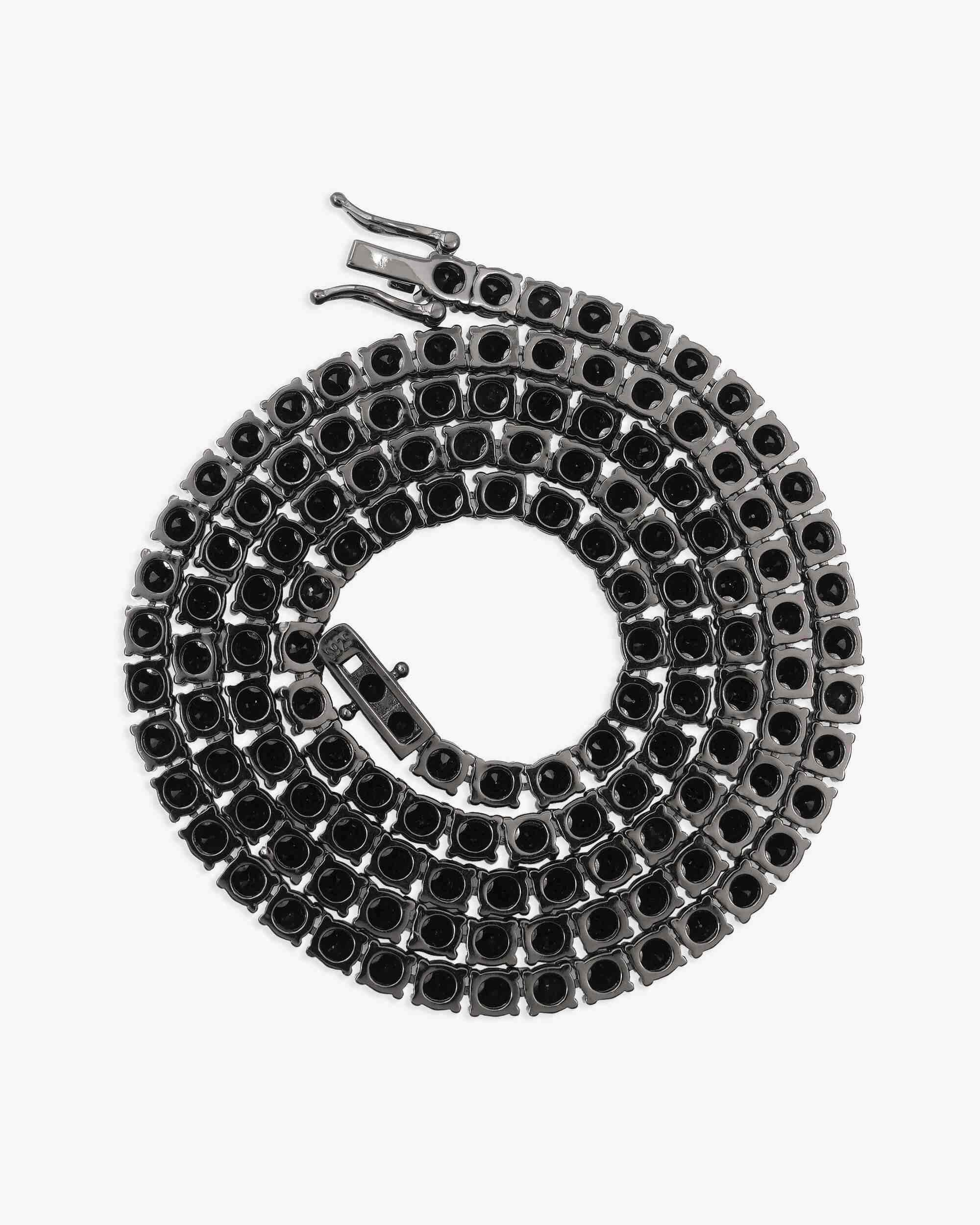 Black Moissanite Tennis Chain 14K Black Gold (ALL SIZES) - Image 17