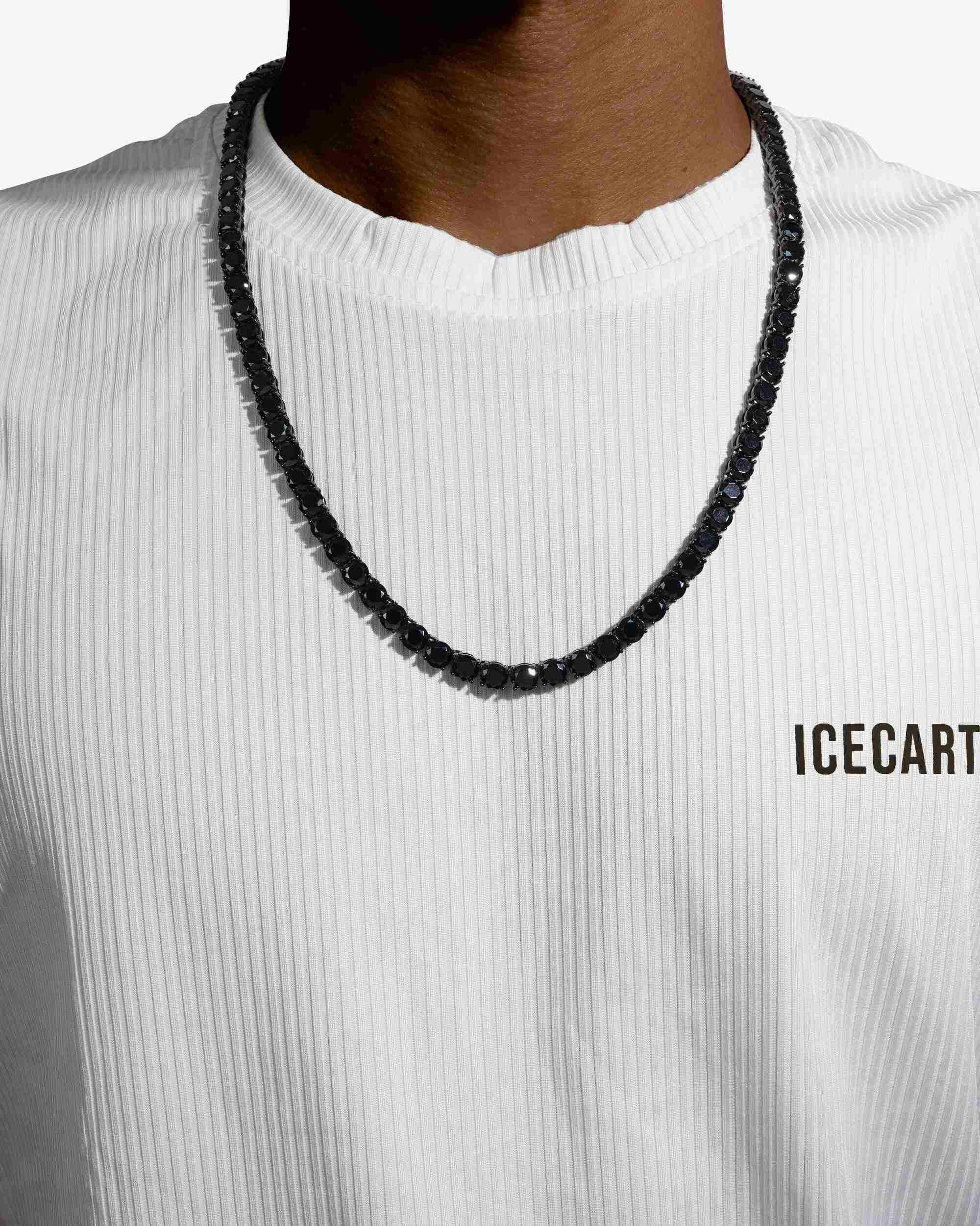 Black Moissanite Tennis Chain 14K Black Gold (ALL SIZES) - Image 21