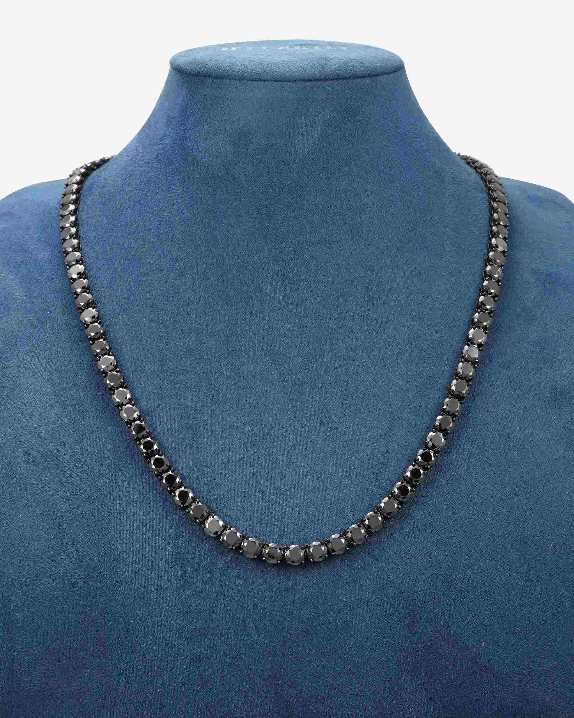 Black Moissanite Tennis Chain 14K Black Gold (ALL SIZES) - Image 22