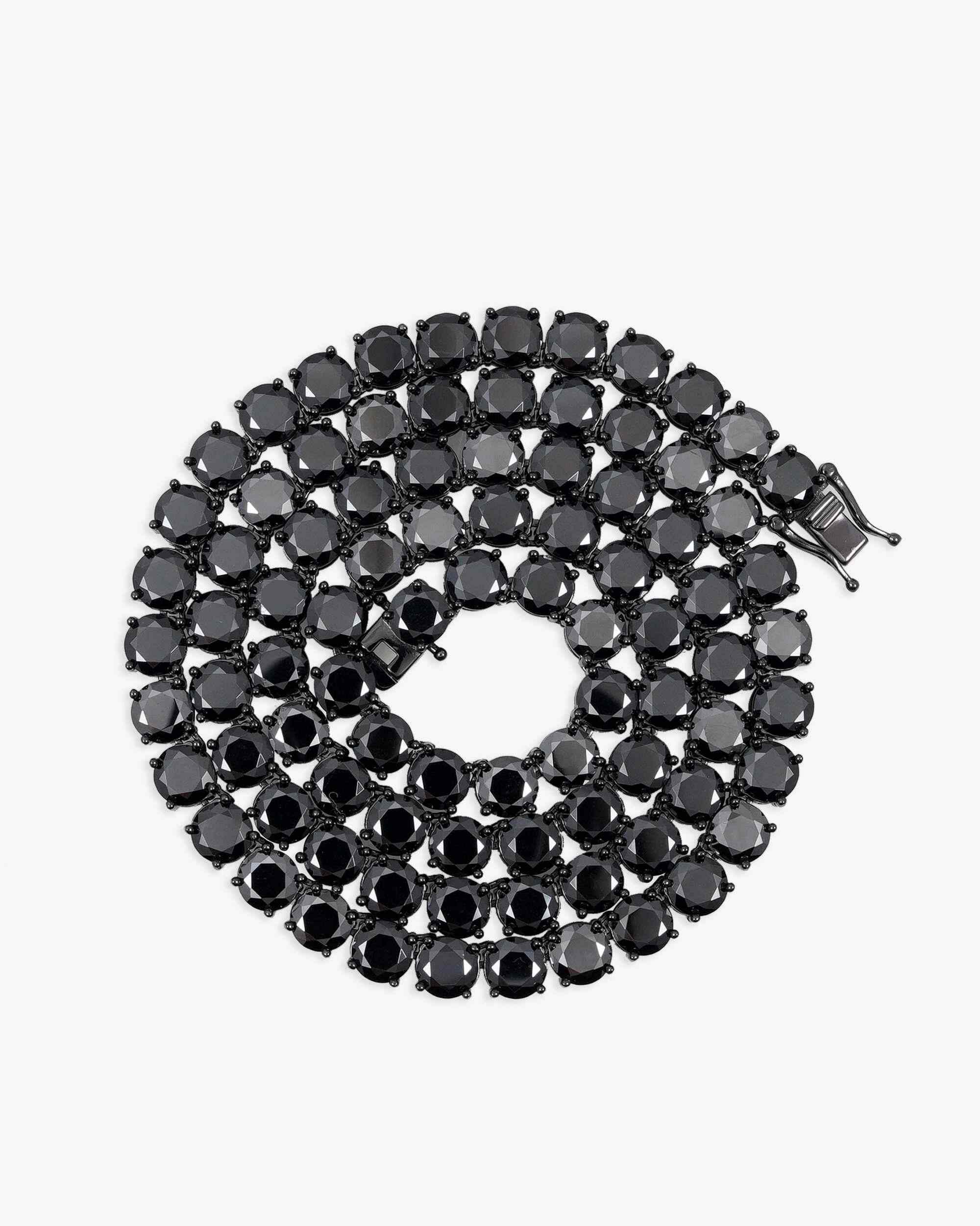 Black Moissanite Tennis Chain 14K Black Gold (ALL SIZES) - Image 24