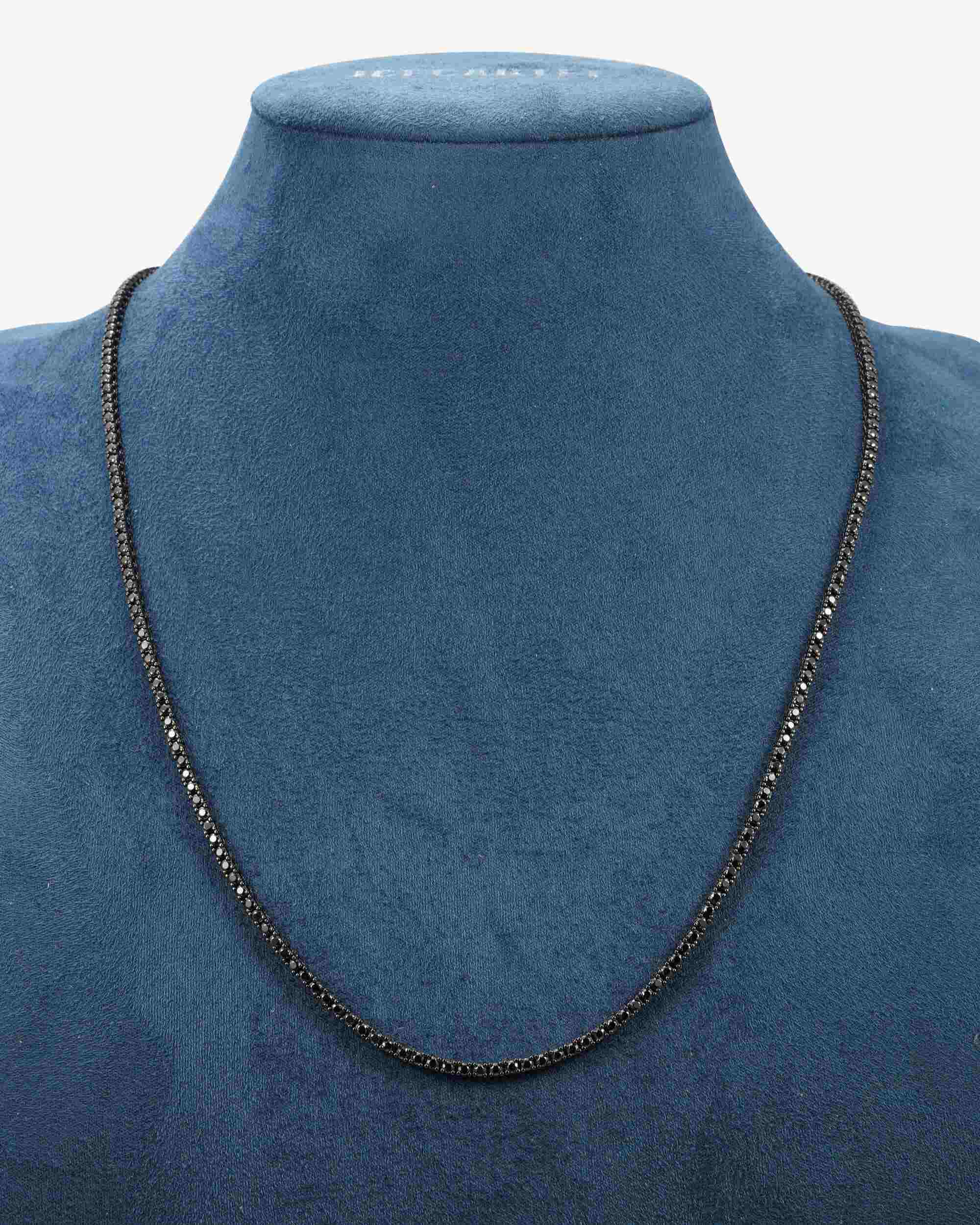 Black Moissanite Tennis Chain 14K Black Gold (ALL SIZES) - Image 7
