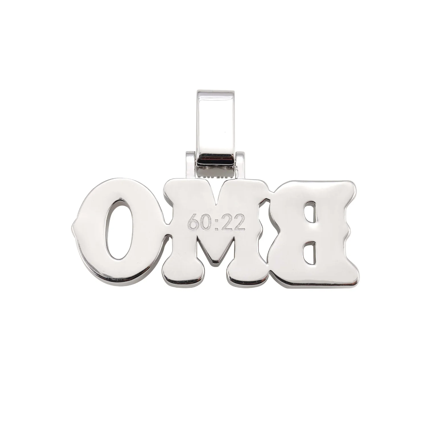 "BMO" Custom Moissanite Name Pendant 14K Gold - Image 3