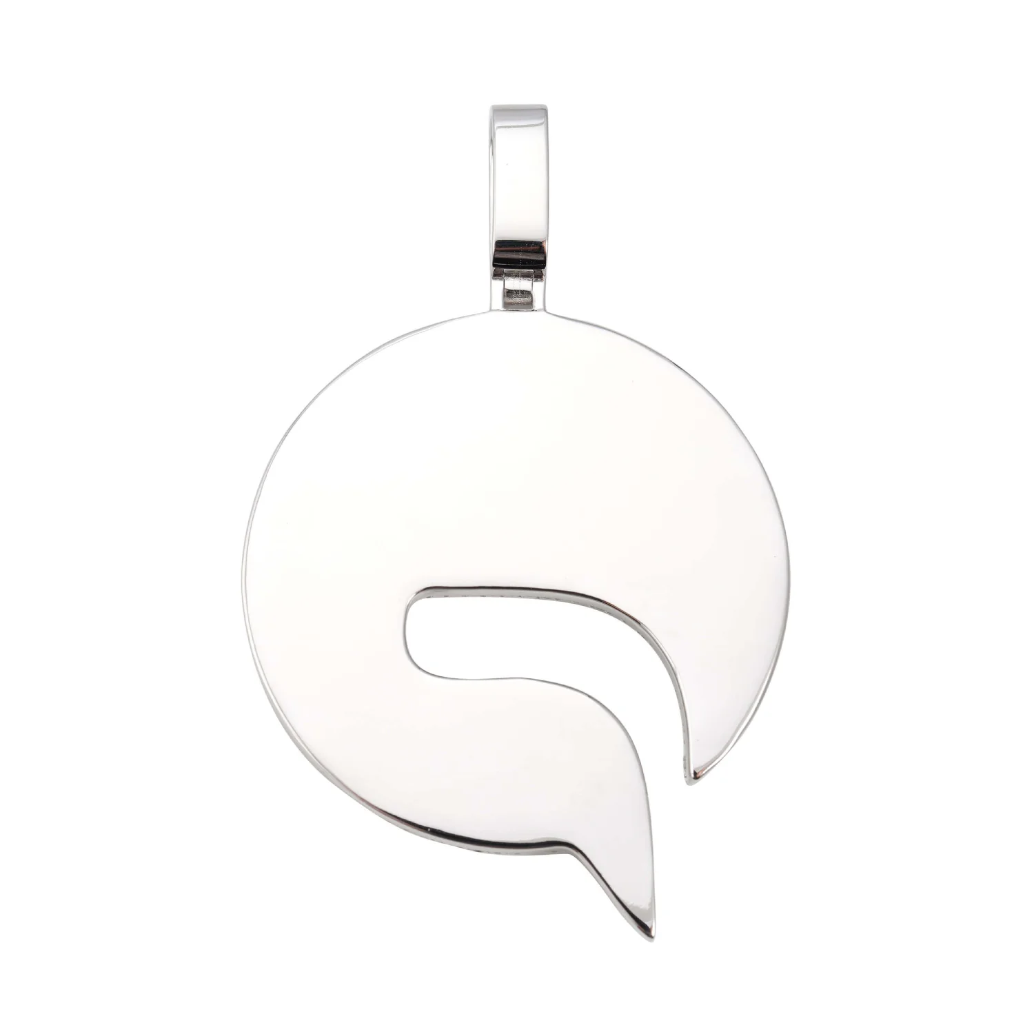 "BUSINESS LOGO" Custom Circle Pendant 14K Gold - Image 3