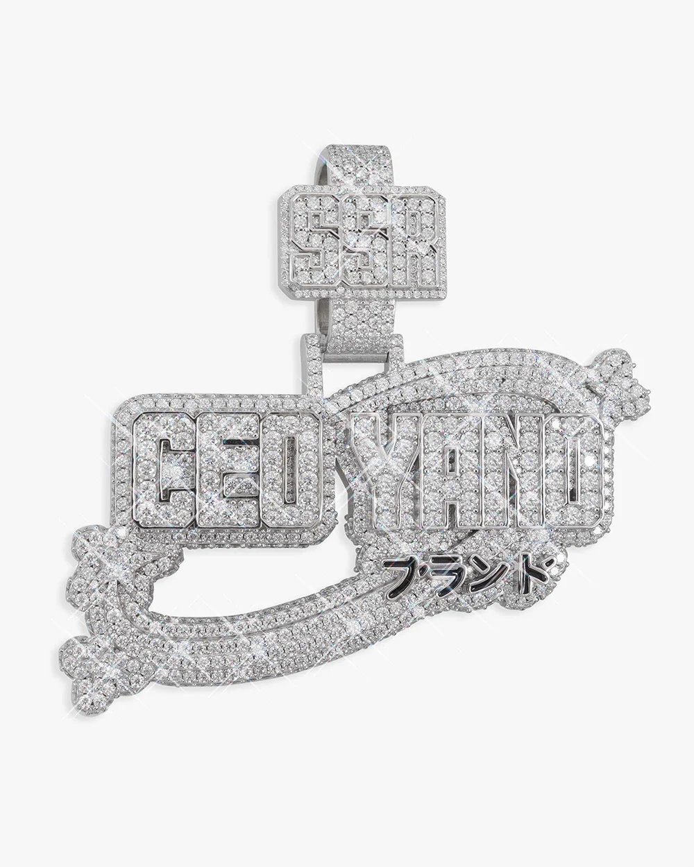 "CEO YANO" Custom Diamond Pendant 14K Gold