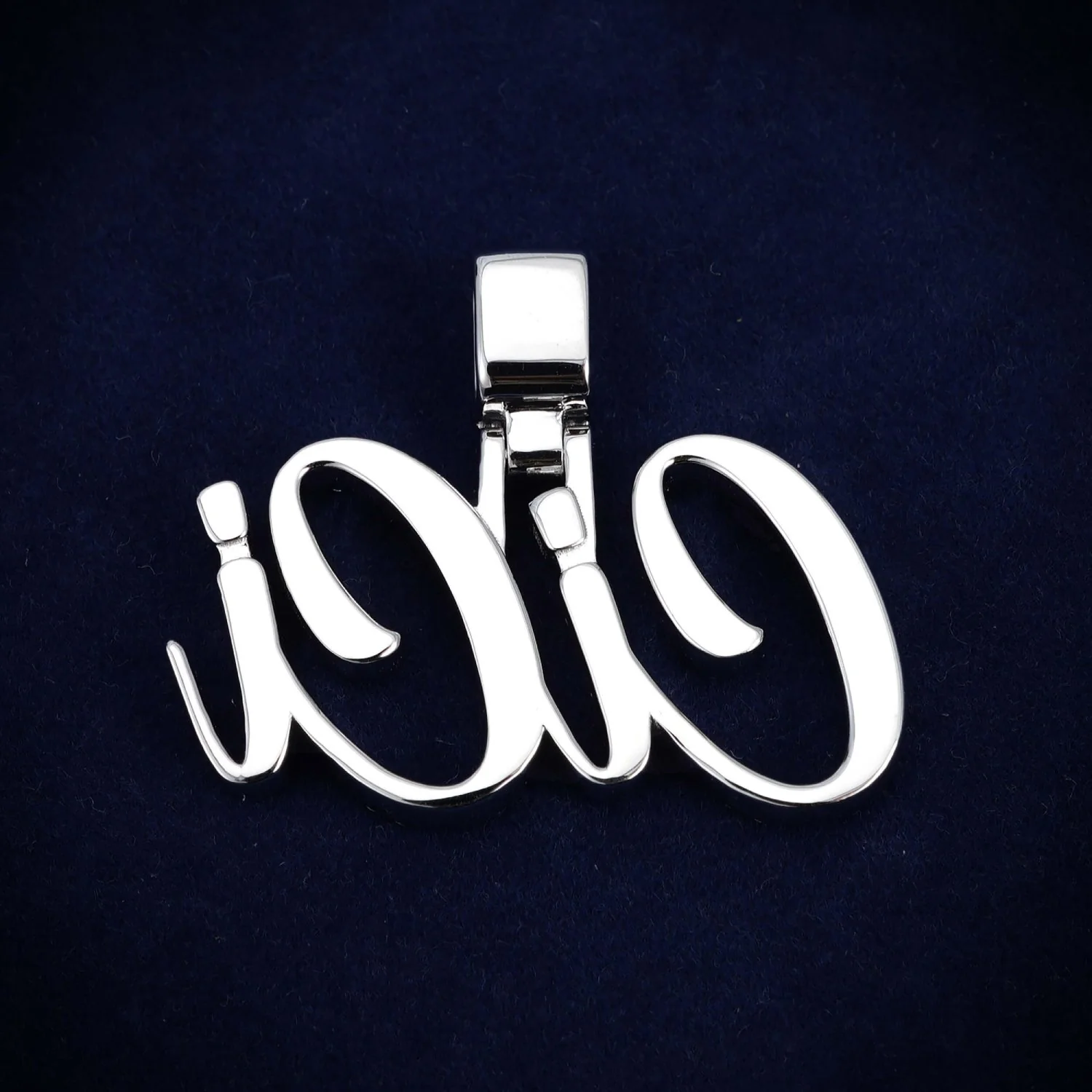 "CiCi" Custom Moissanite Name Pendant 14K Gold - Image 3
