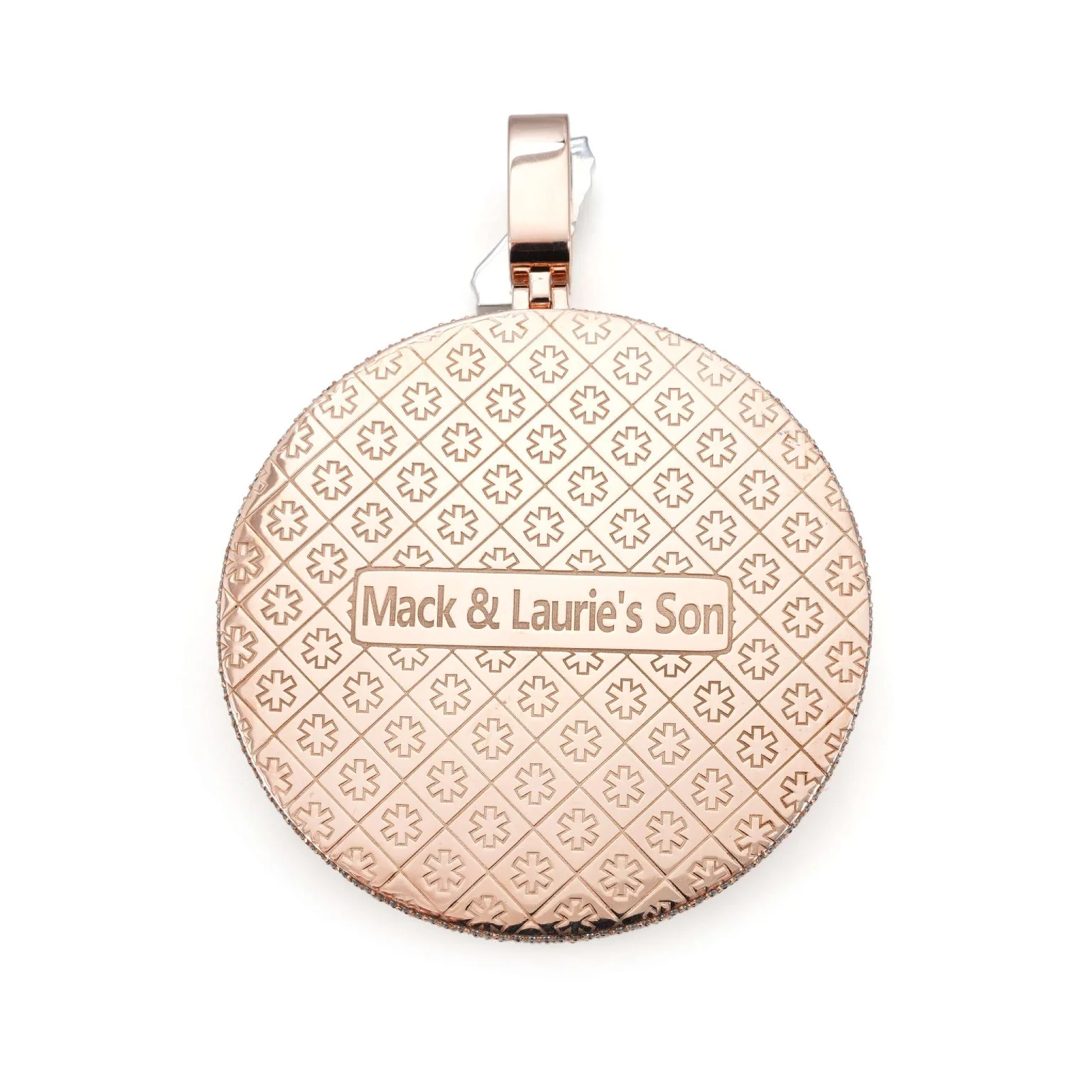 "CITY TANK" Custom Circle Pendant 14K Gold - Image 5