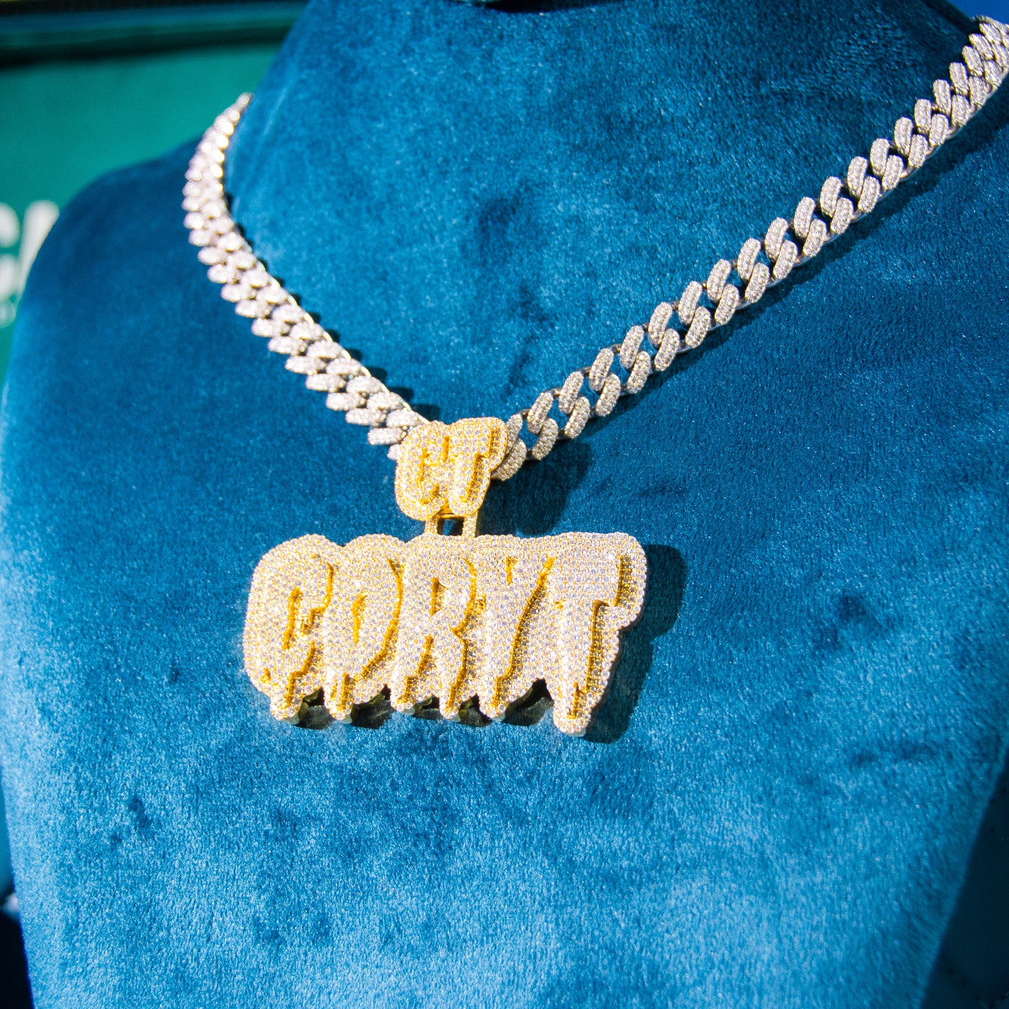 "CORYT" Custom Moissanite Pendant 14K Gold - Image 3