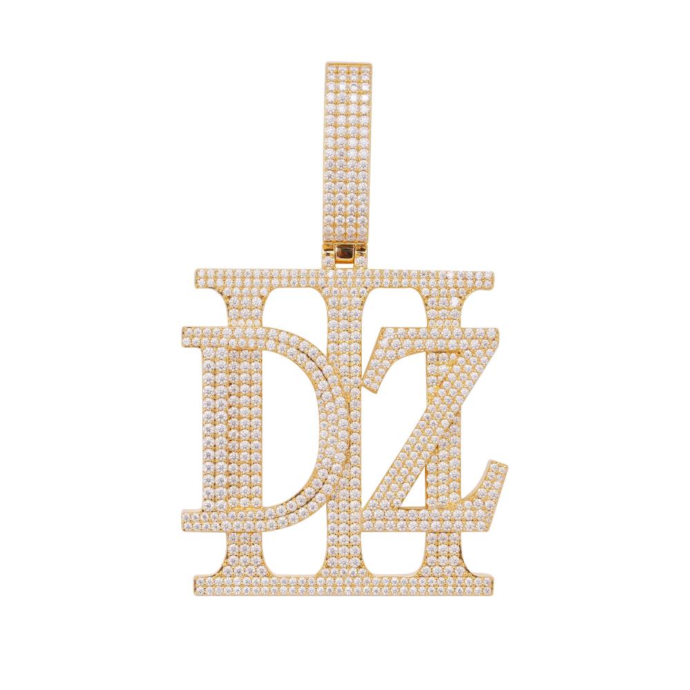 "DZ" Custom Pendant 14K Yellow Gold - Image 2