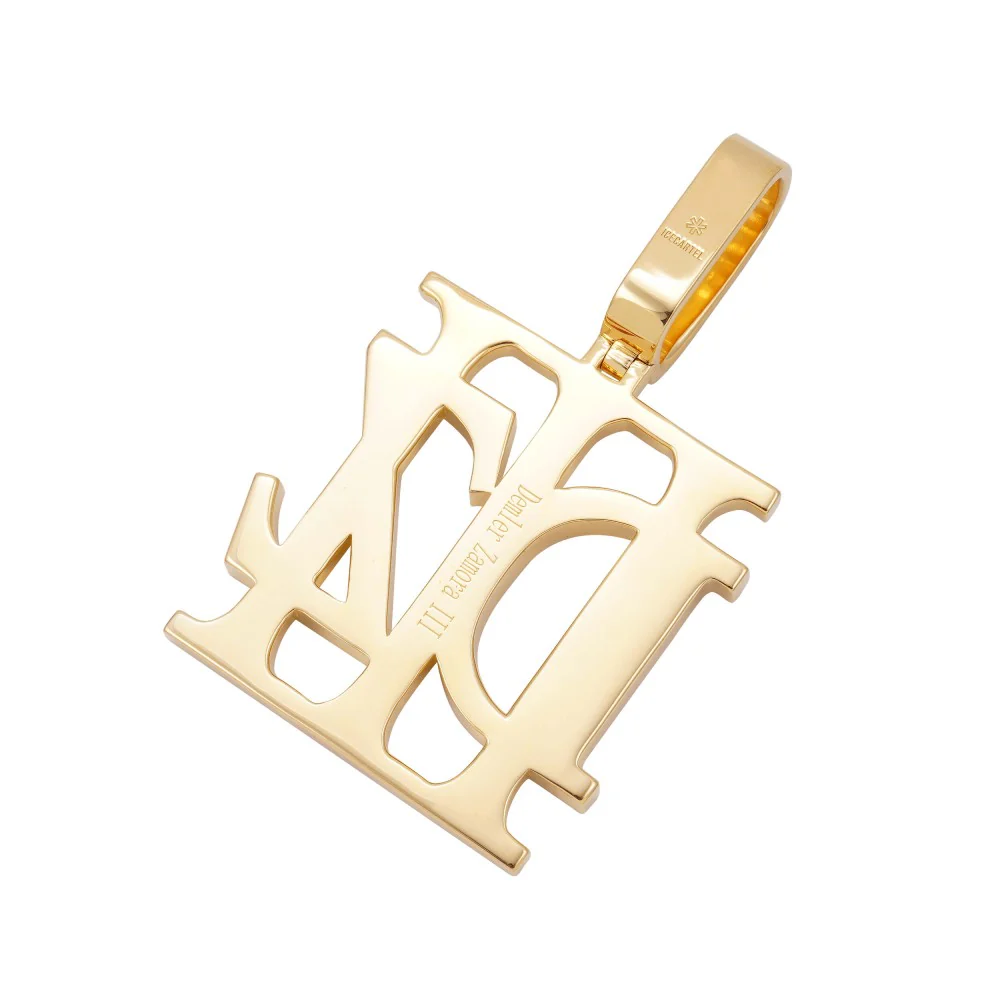 "DZ" Custom Pendant 14K Yellow Gold - Image 3