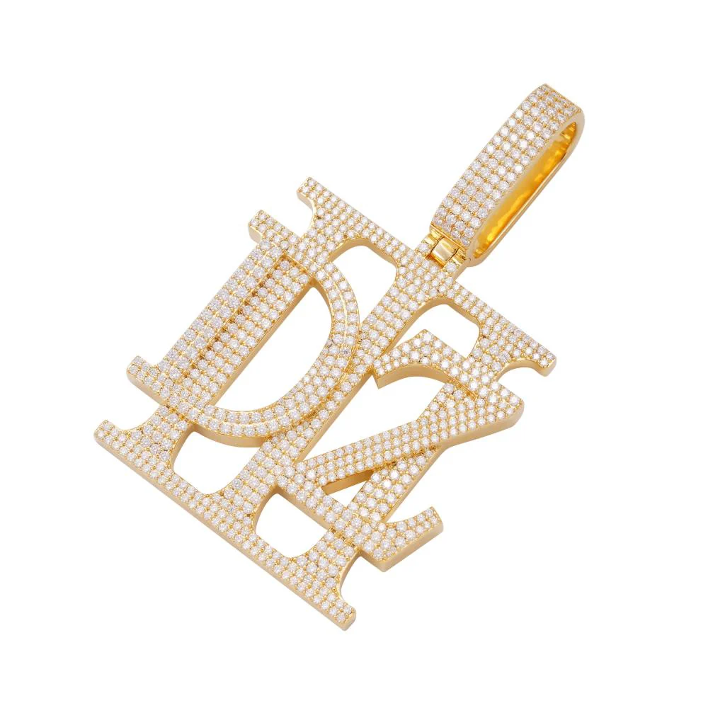 "DZ" Custom Pendant 14K Yellow Gold - Image 4