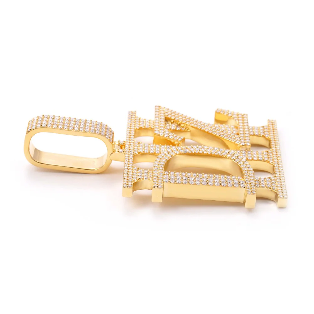 "DZ" Custom Pendant 14K Yellow Gold - Image 5