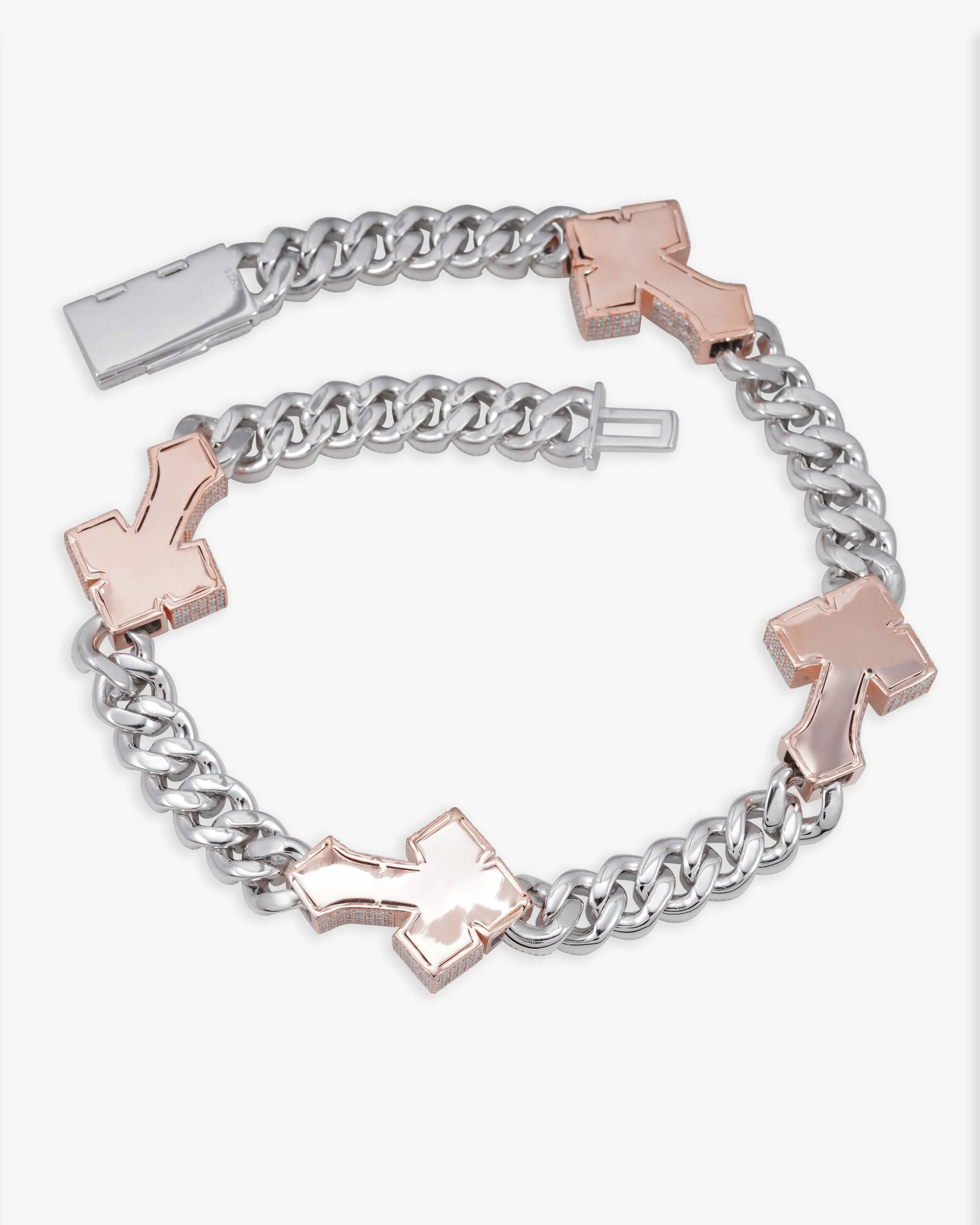 CUSTOM CLASP 15MM Moissanite Baguette Cross Miami Cuban Link Chain 14K Gold - Image 7