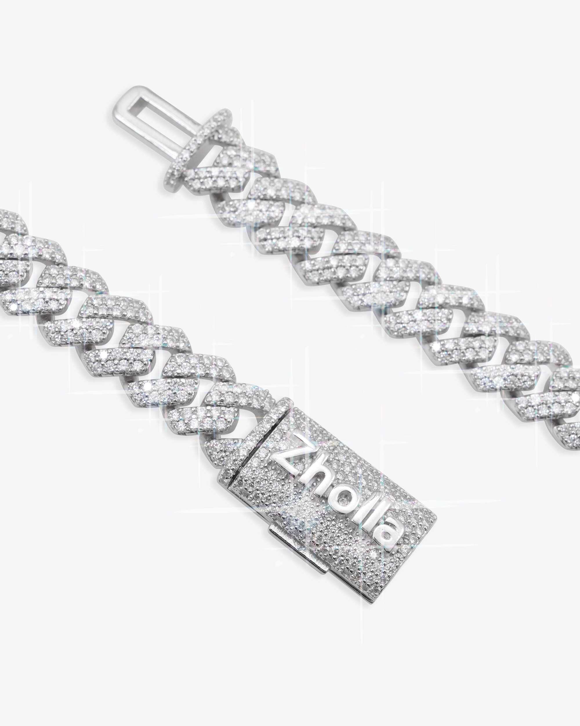 CUSTOM CLASP 2-Row 10MM Moissanite Cuban Link Chain 14K Gold - Image 4