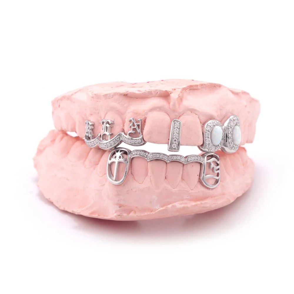 Custom Cross Opal Moissanite Grillz - Image 5