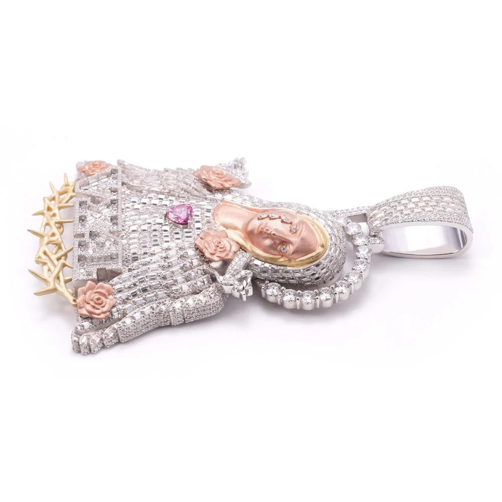 Custom Hail Mary Pendant 14K Gold - Image 4