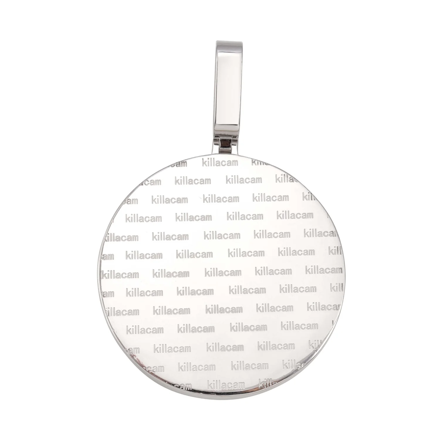 Custom "KILLACAM" Moissanite Circle Pendant 14K Gold - Image 3