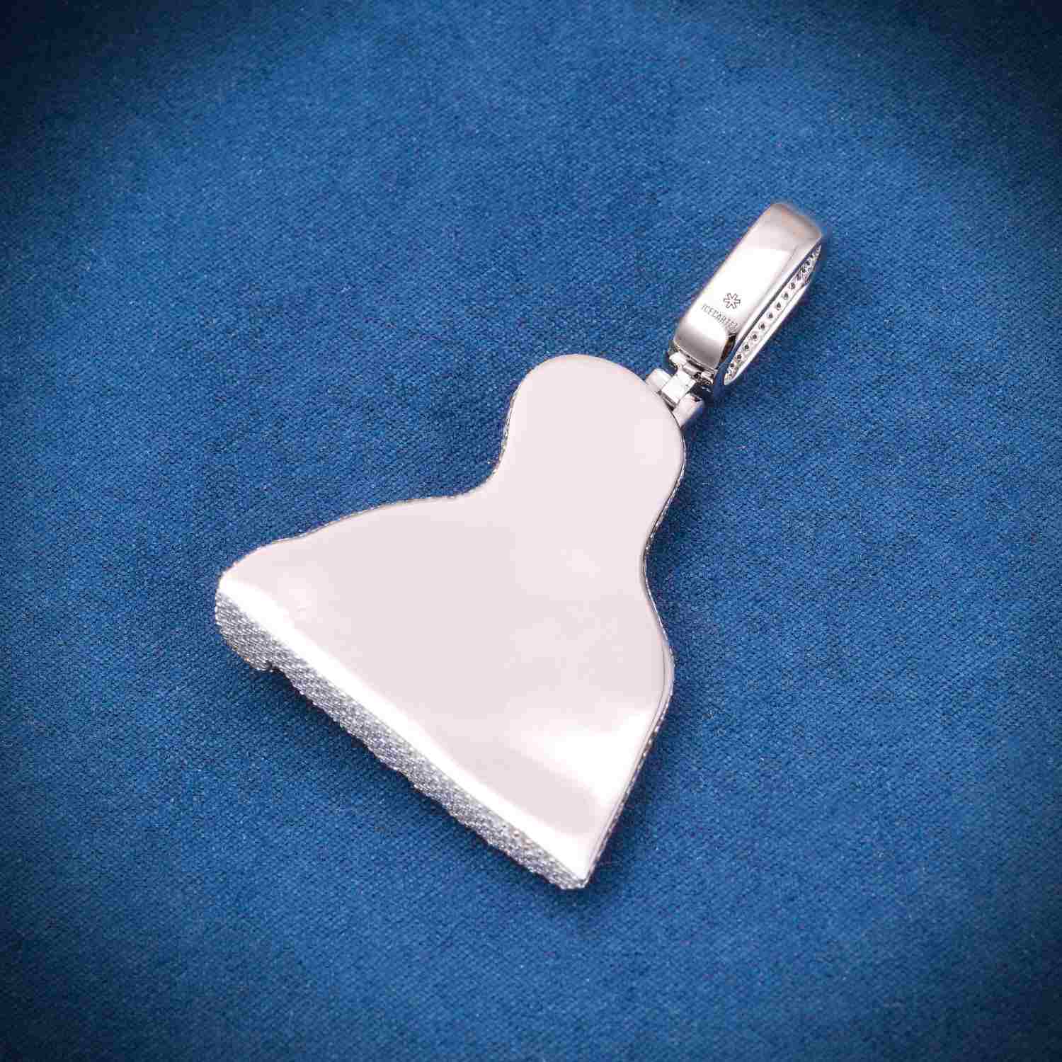 Custom Moissanite Bloody Jesus Pendant 14K Gold - Image 3