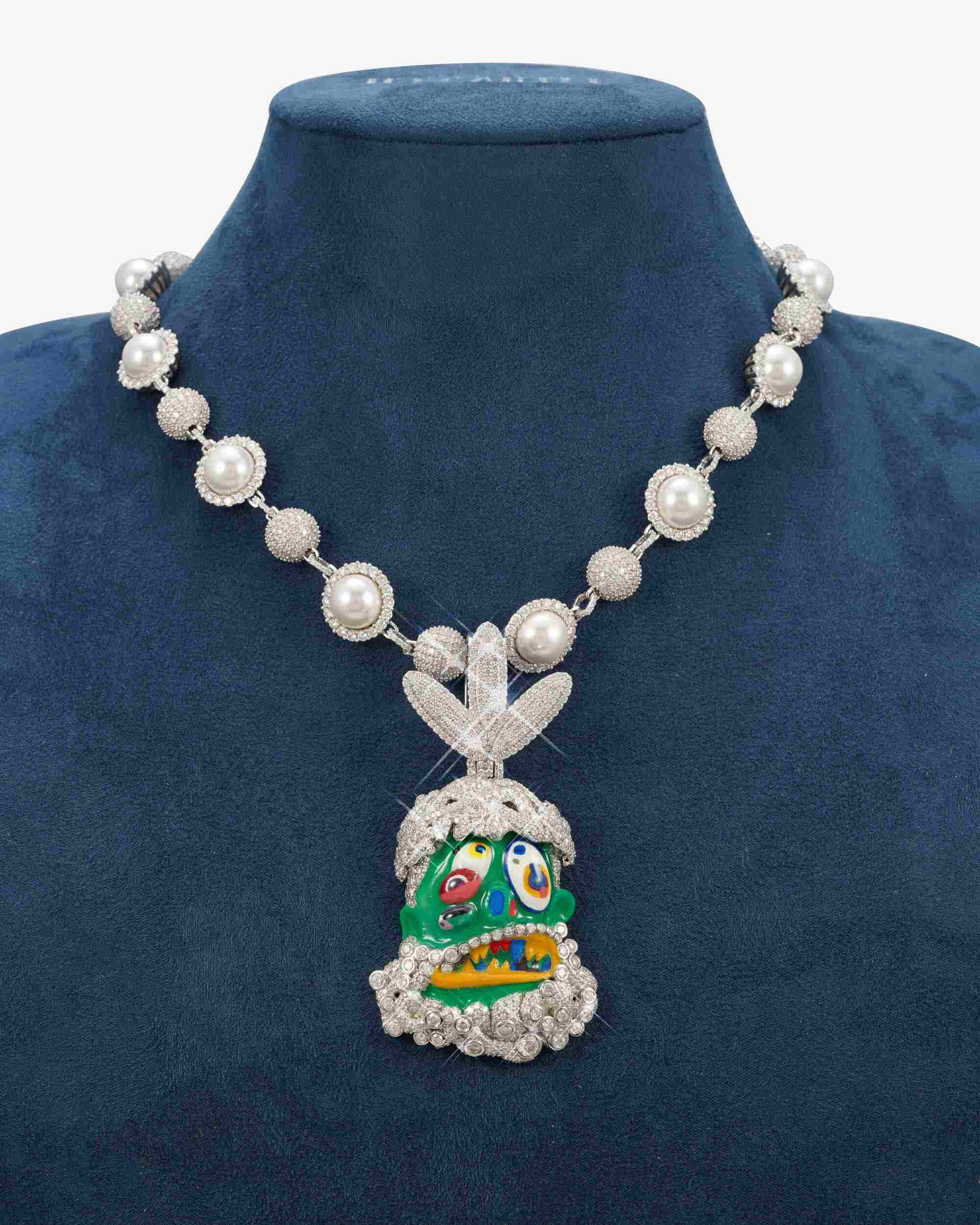 Custom Moissanite Cactus Jack Inspired Murakami Pendant 14K Gold - Image 3