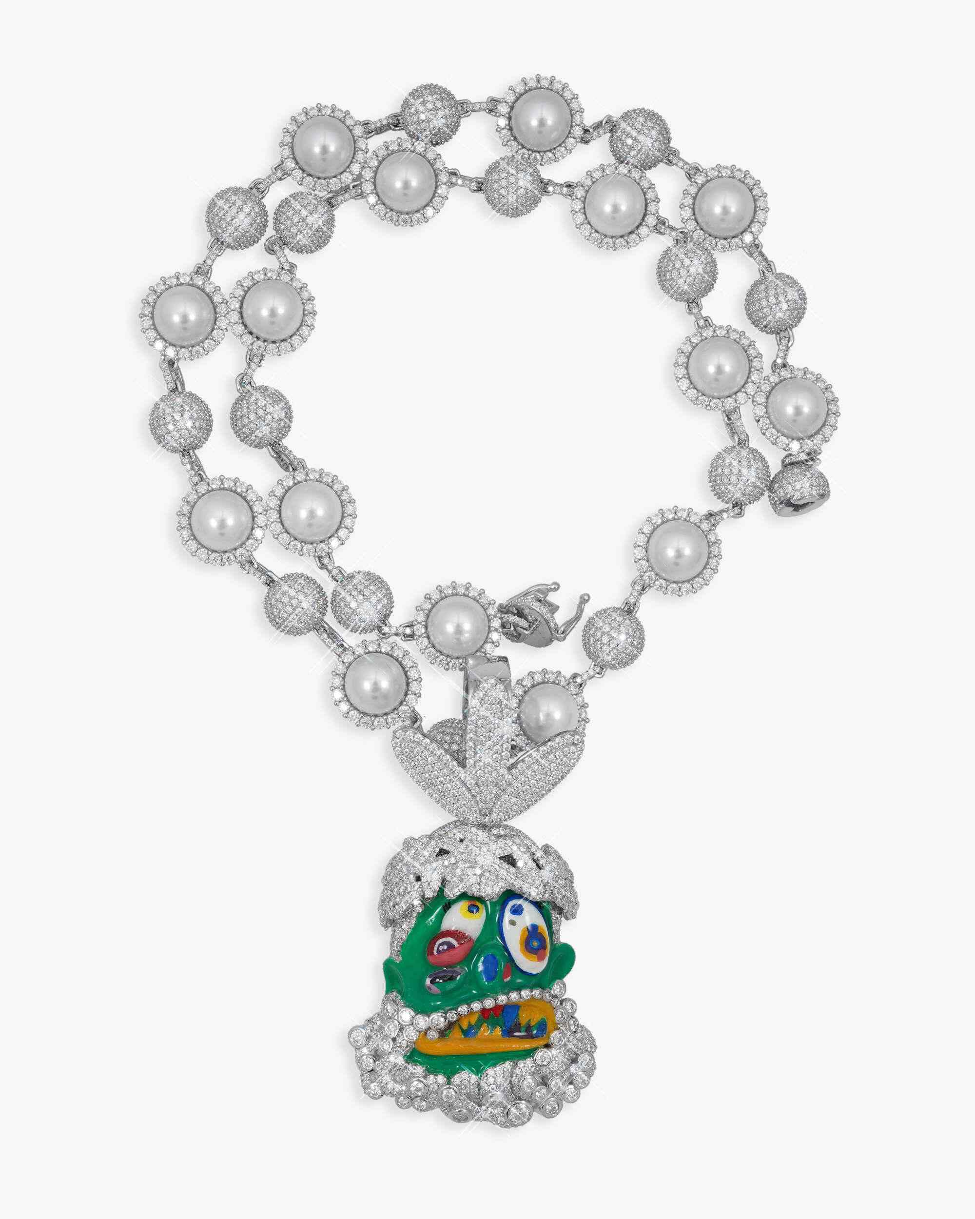 Custom Moissanite Cactus Jack Inspired Murakami Pendant 14K Gold - Image 5