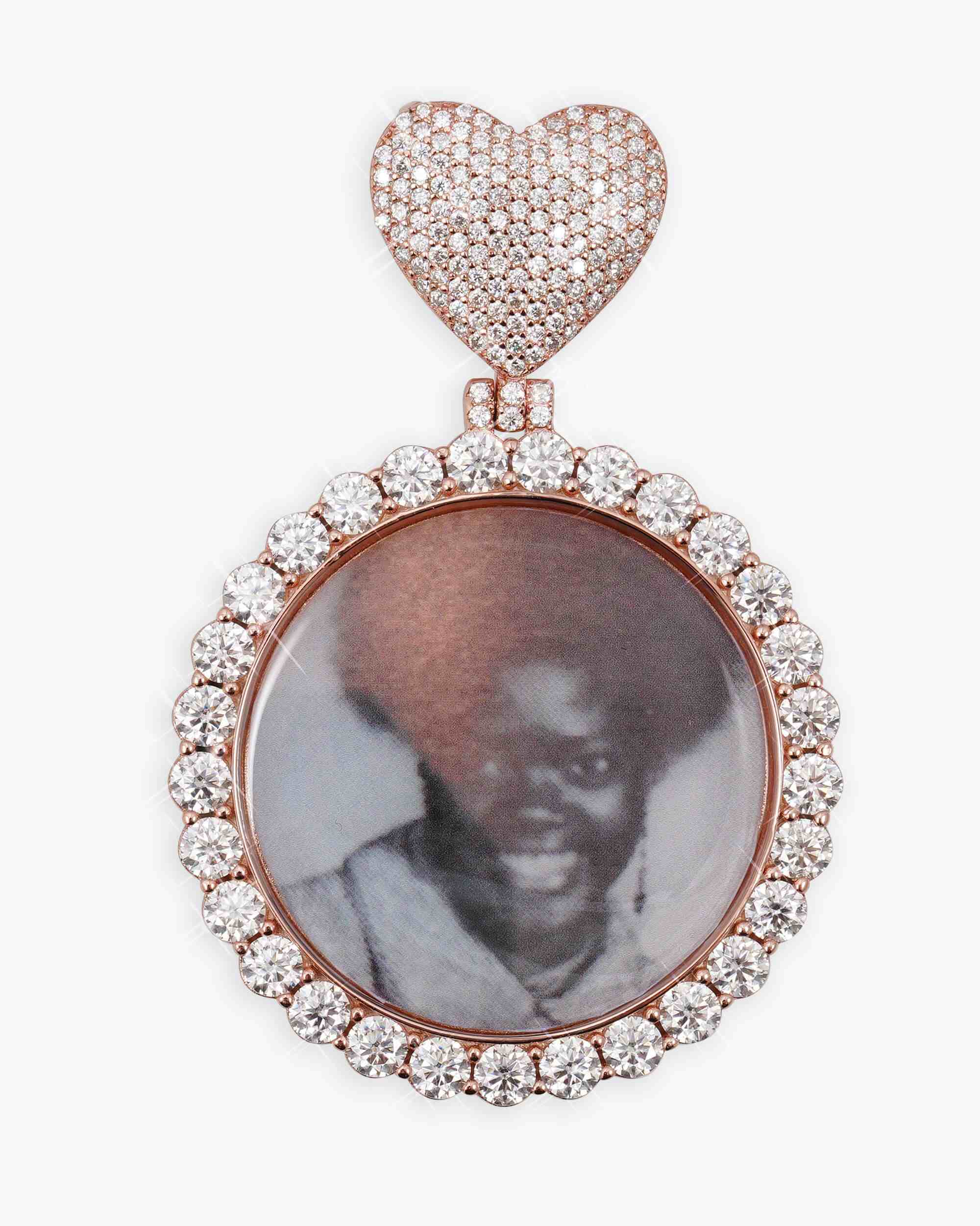 Custom Moissanite Photo Pendant 14K Gold - Image 9