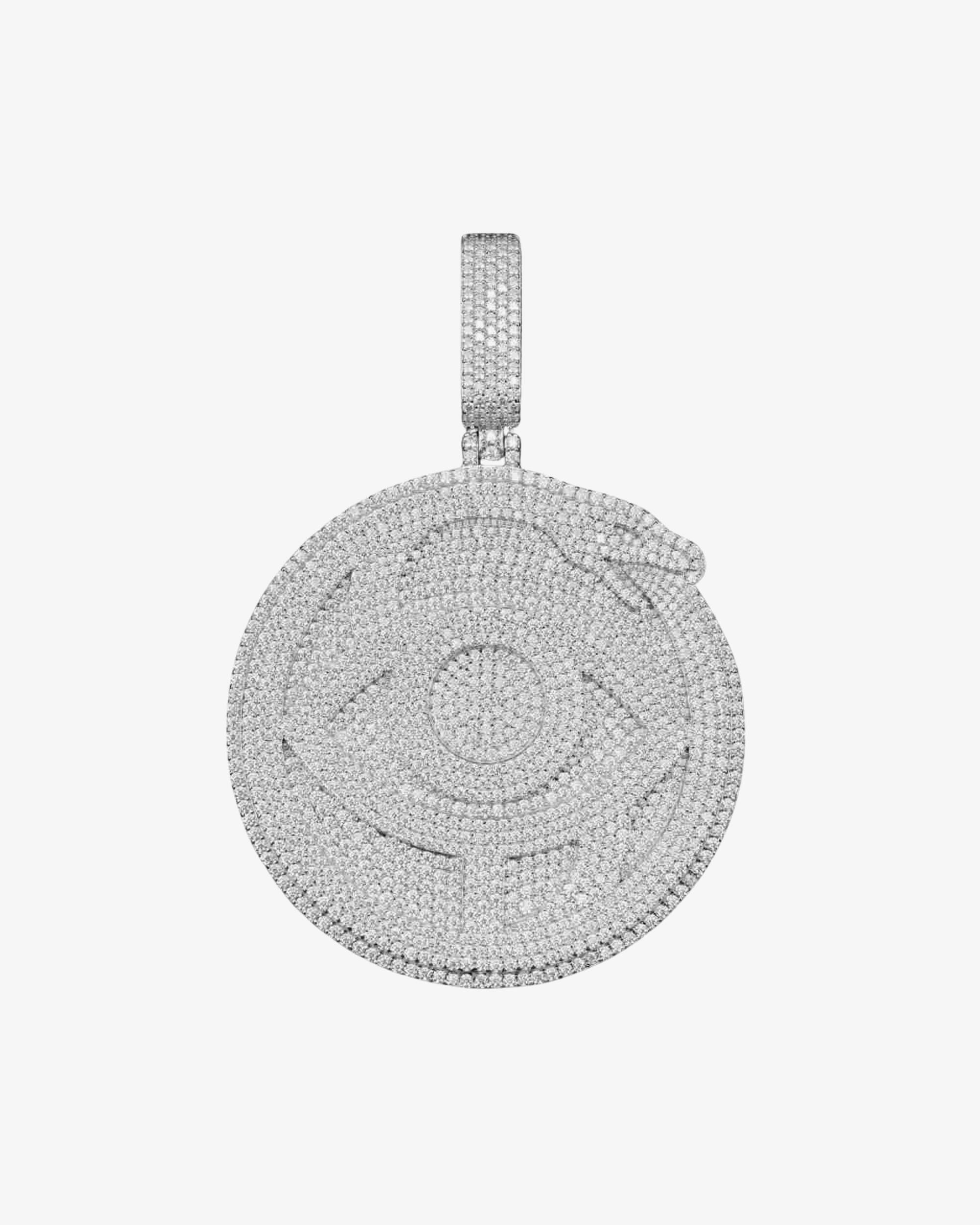 Custom Snake Moissanite Circle Pendant 14k Gold