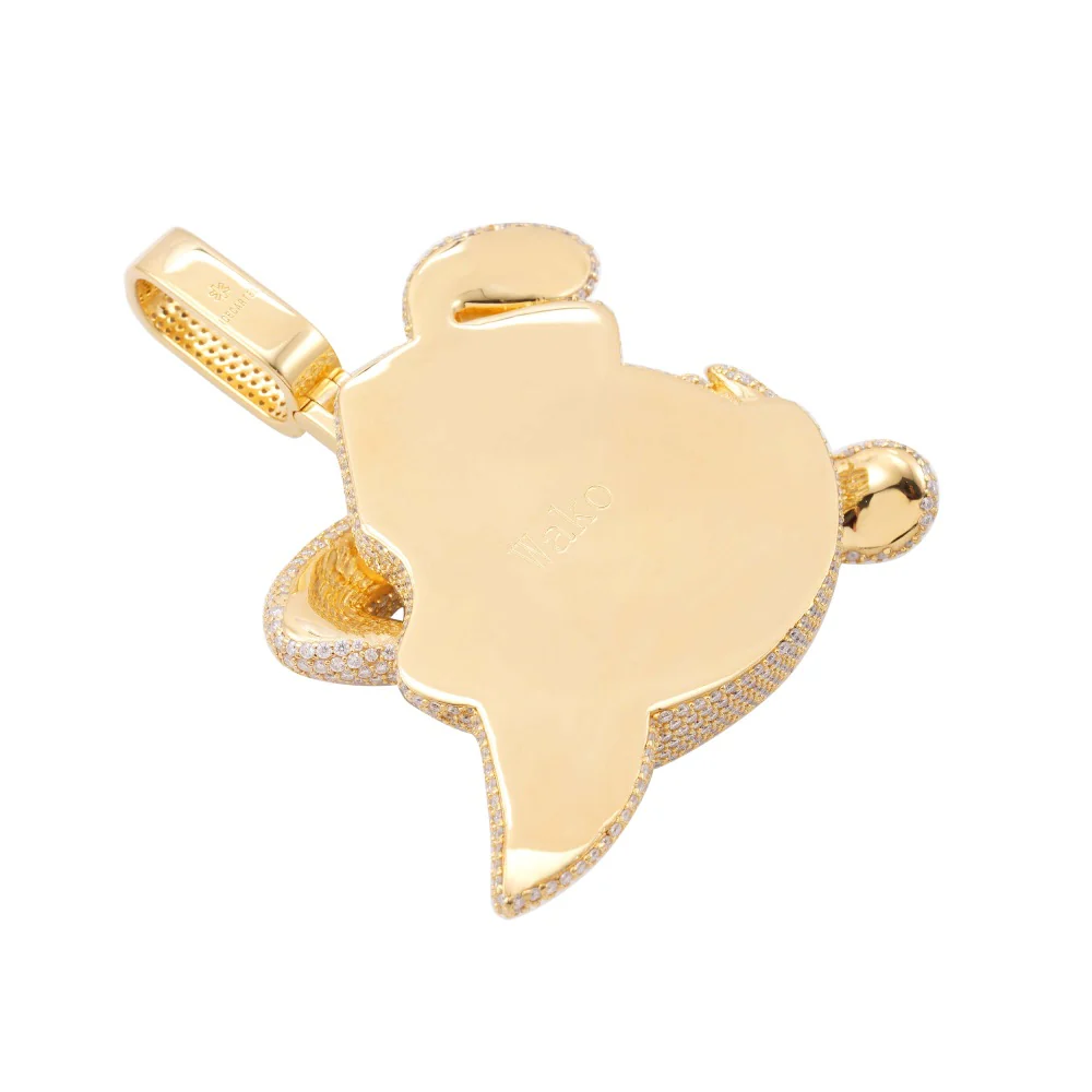 Custom Wakko Pendant 14K Yellow Gold - Image 2