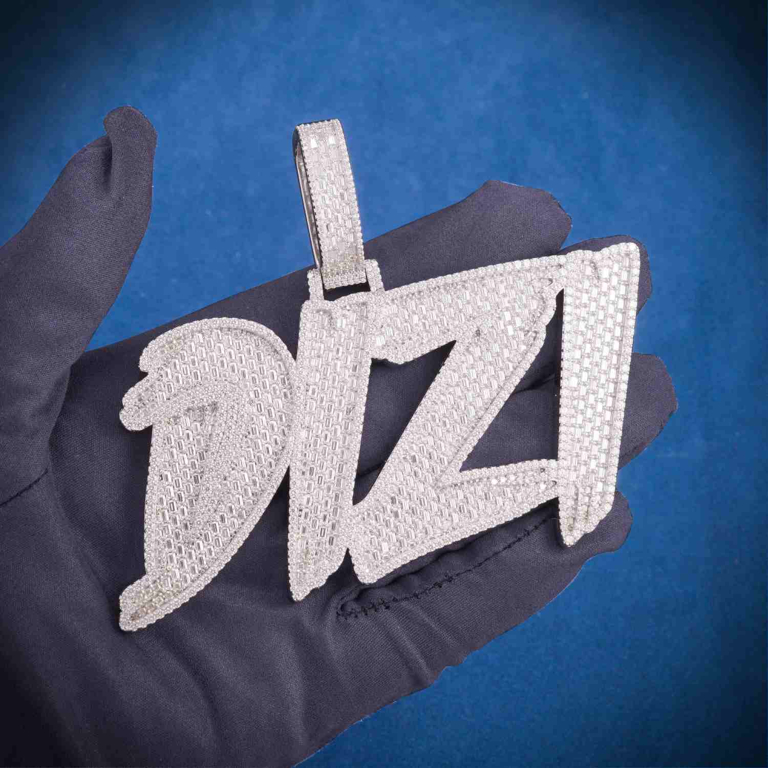 "DIZI" Custom Moissanite Pendant 14K Gold - Image 4