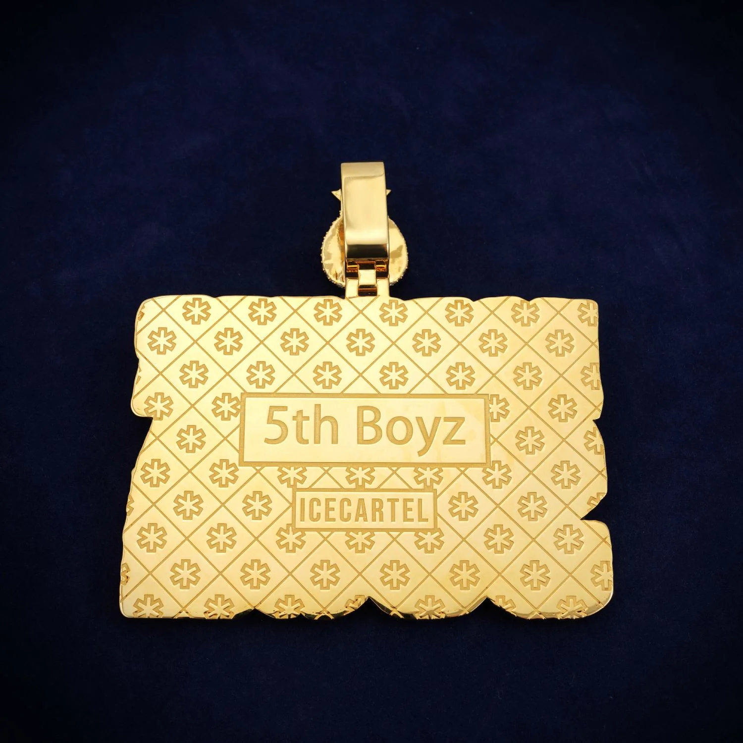 "FOREVER SOSA" Custom Moissanite Name Pendant 14K Gold - Image 3