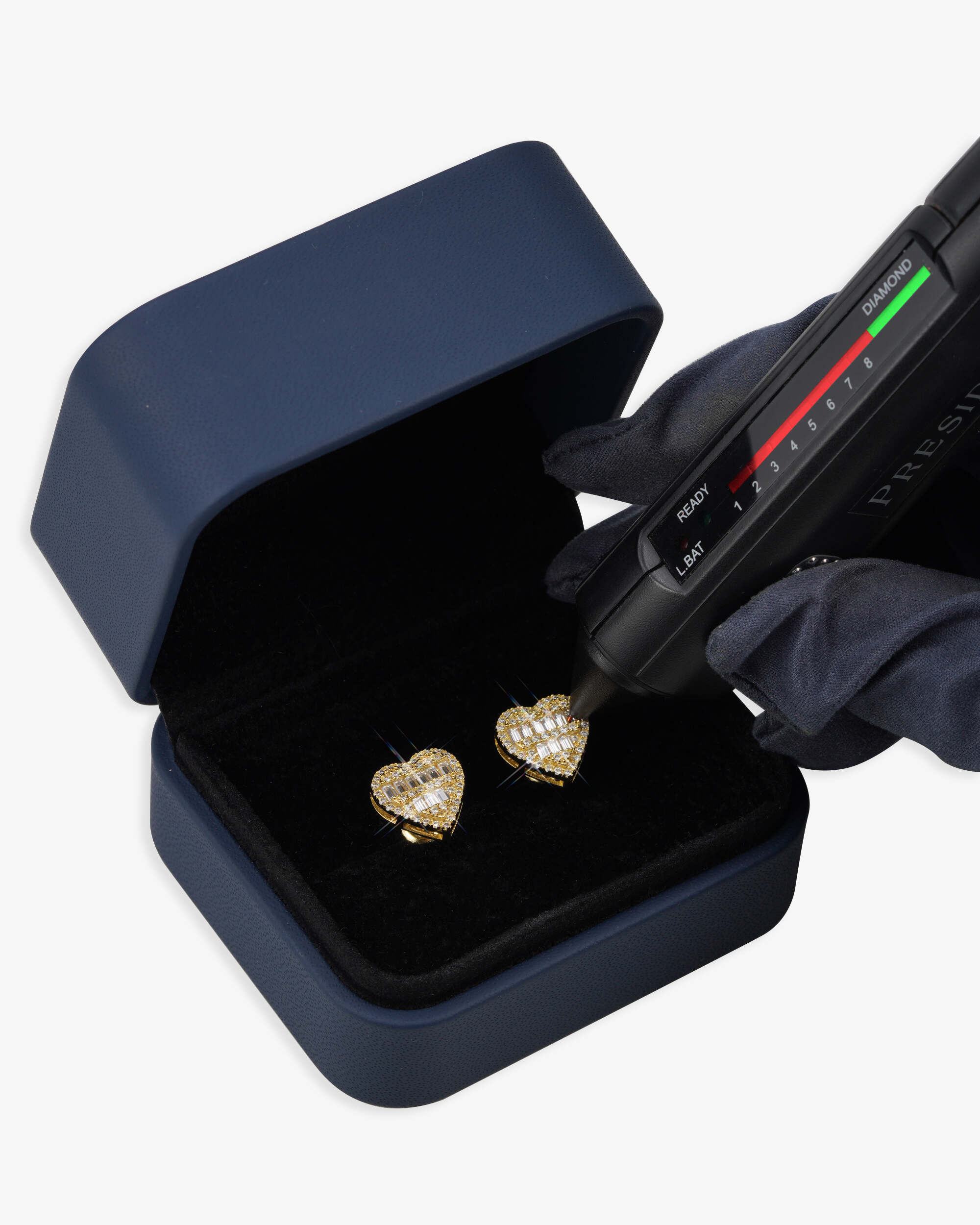 Giant Heart Moissanite Earrings 14K Gold - Image 6