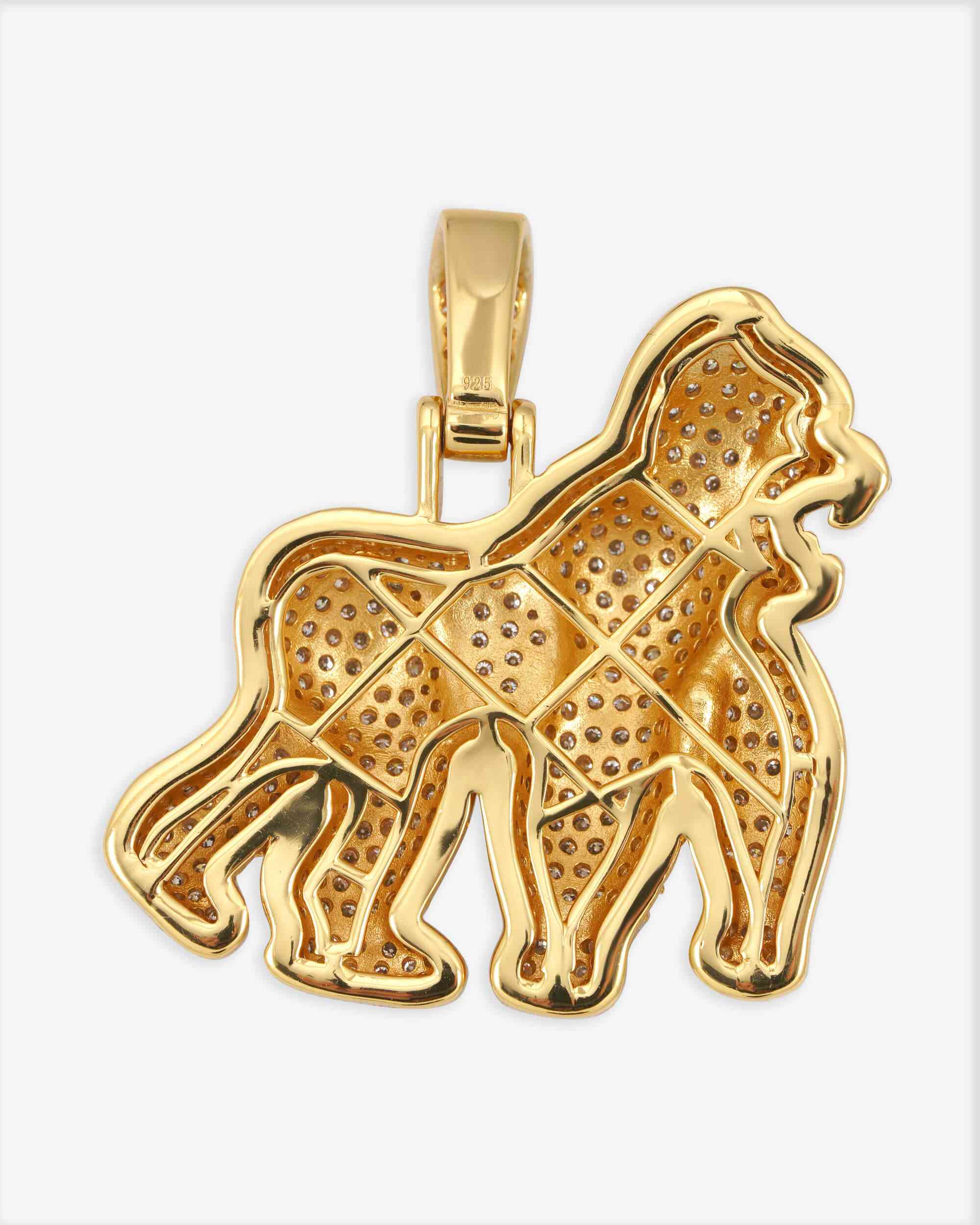 Moissanite Gorilla Pendant 14K Gold - Image 6