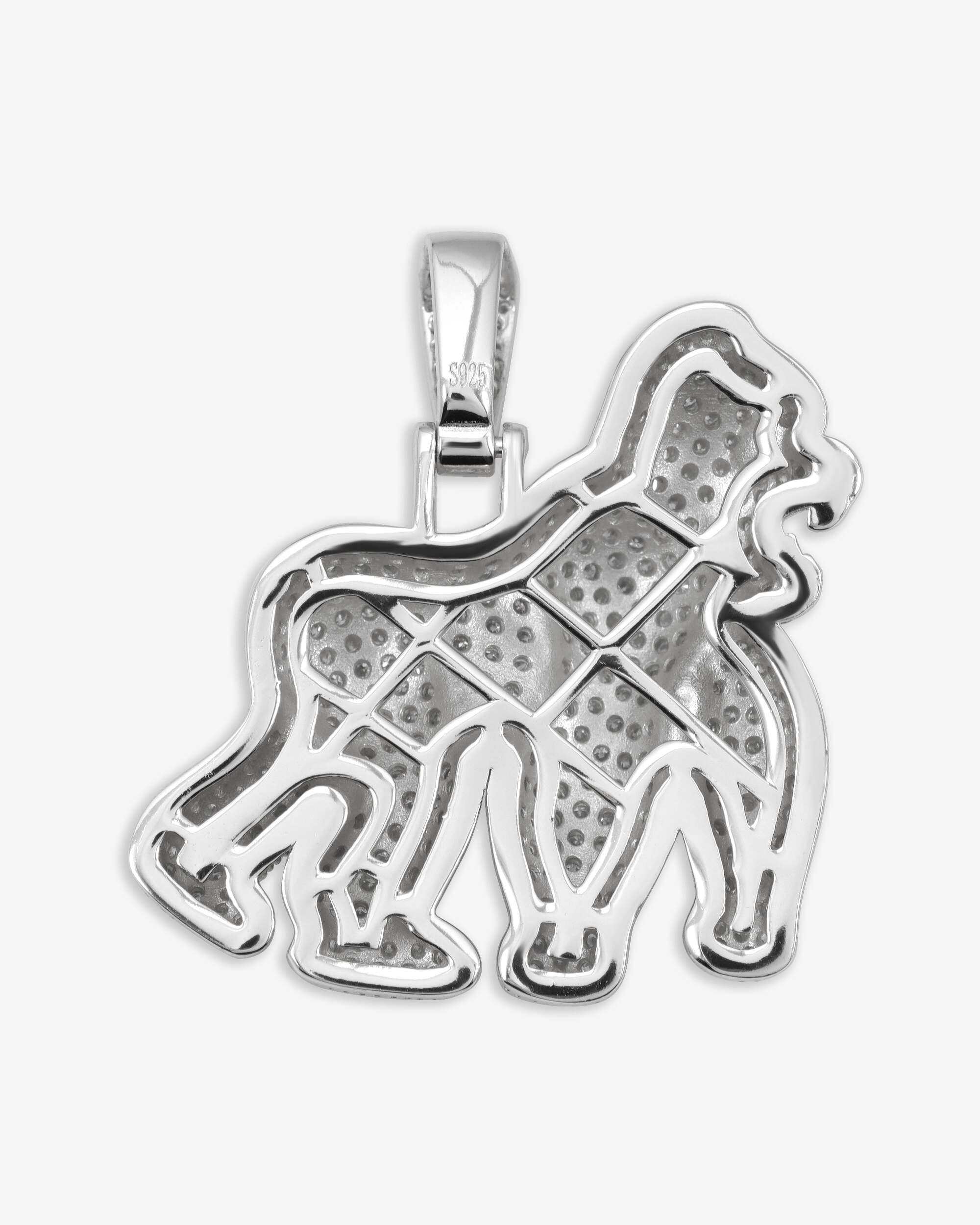 Moissanite Gorilla Pendant 14K Gold - Image 9